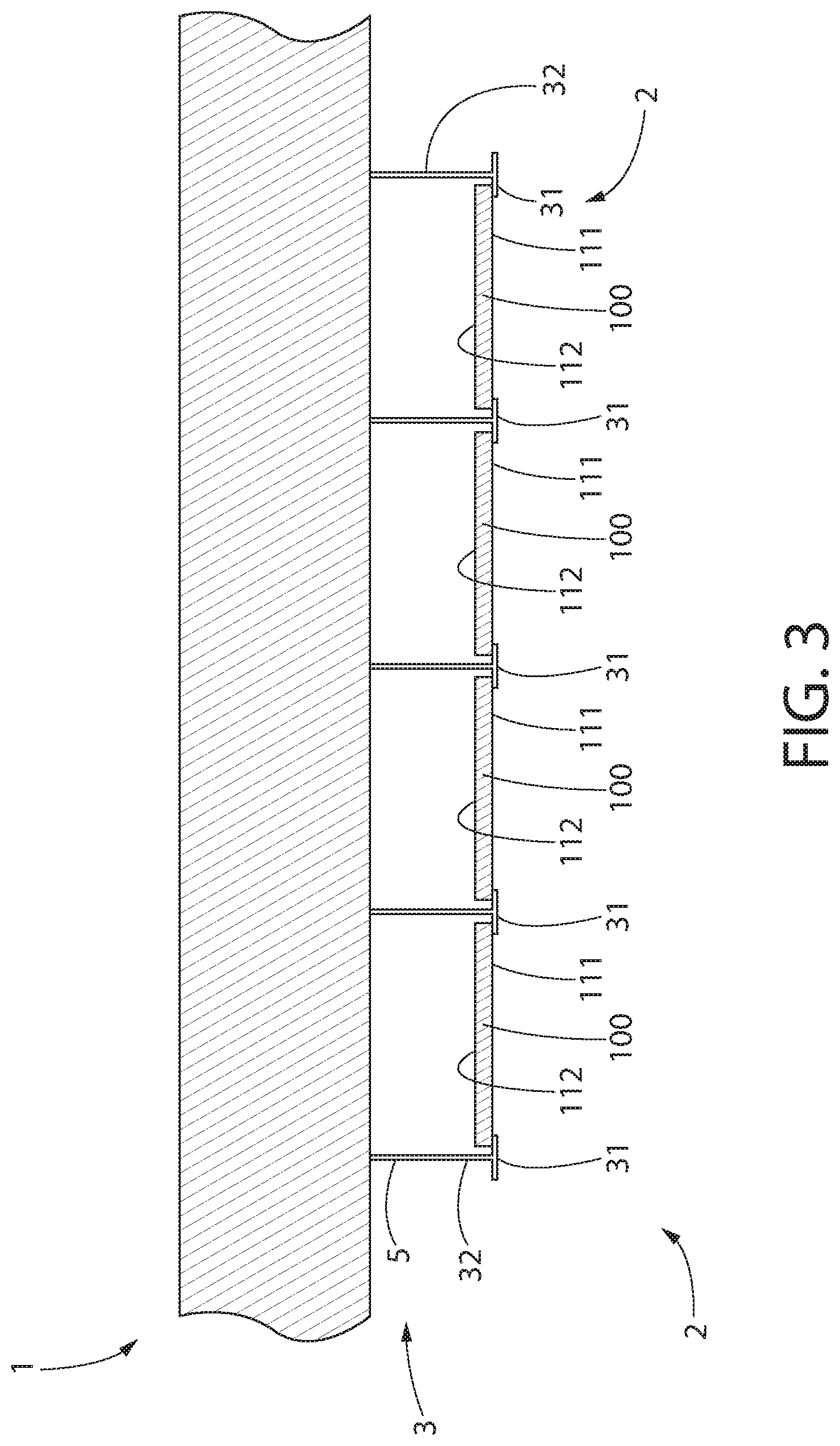 Patent US12305390 Figure 3 – Sag resistant acoustical ceiling panel with a filled latex binder system that enhances strength and durability