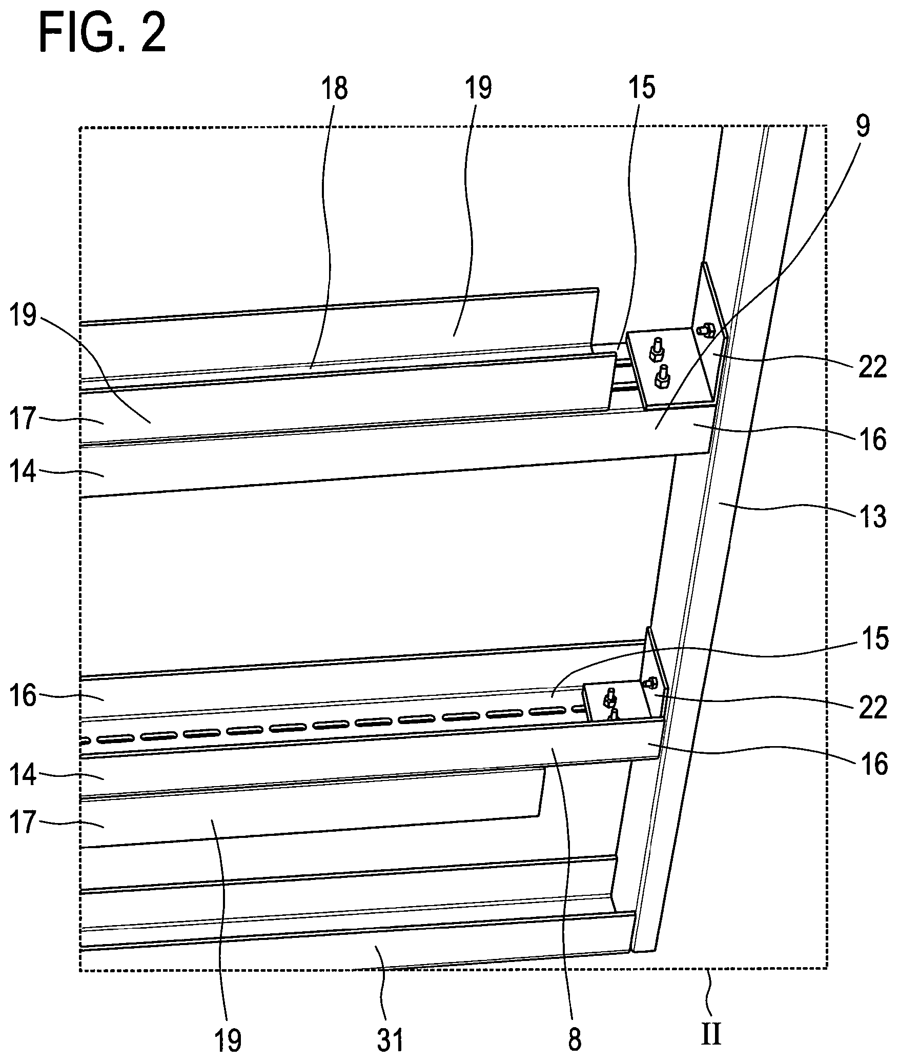 Patent US12305392 Figure 2 – Drywall and method for constructing a drywall