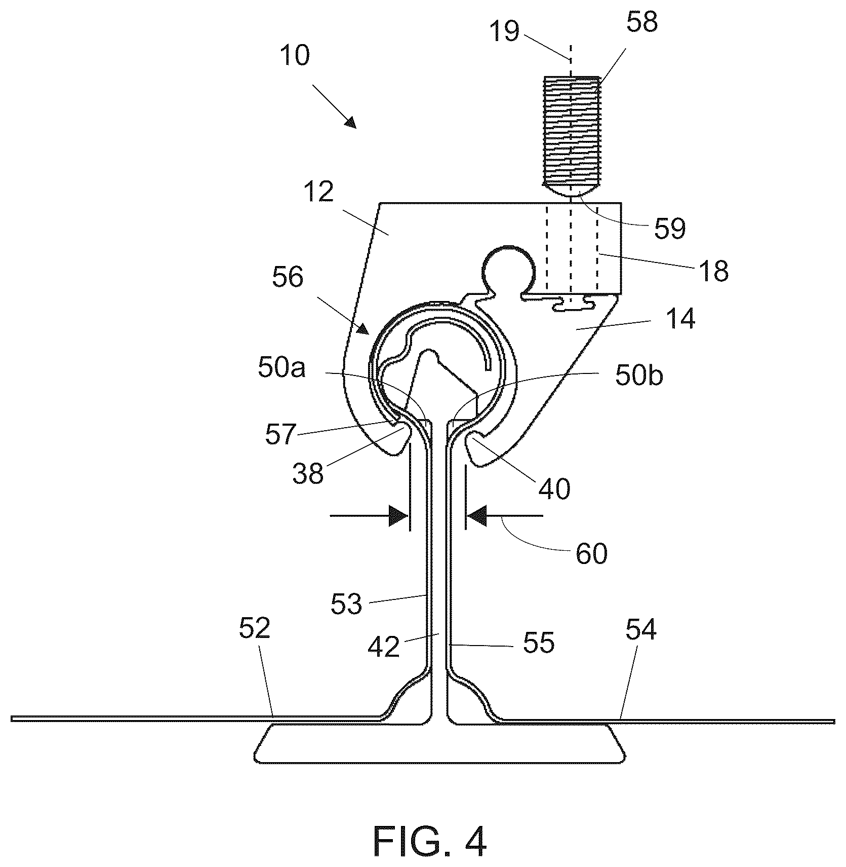 Patent US12305397 Figure 3 – Mounting device for a metal roof