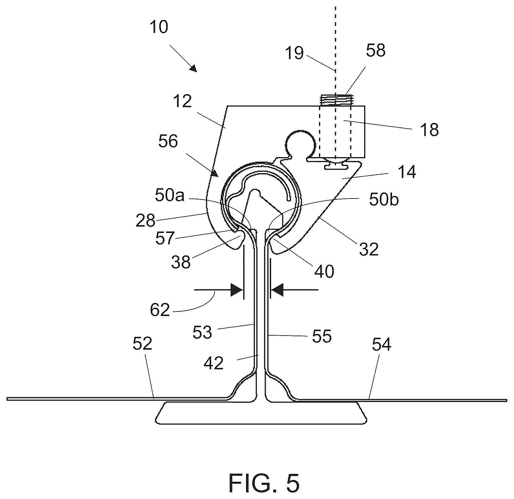 Patent US12305397 Figure 4 – Mounting device for a metal roof
