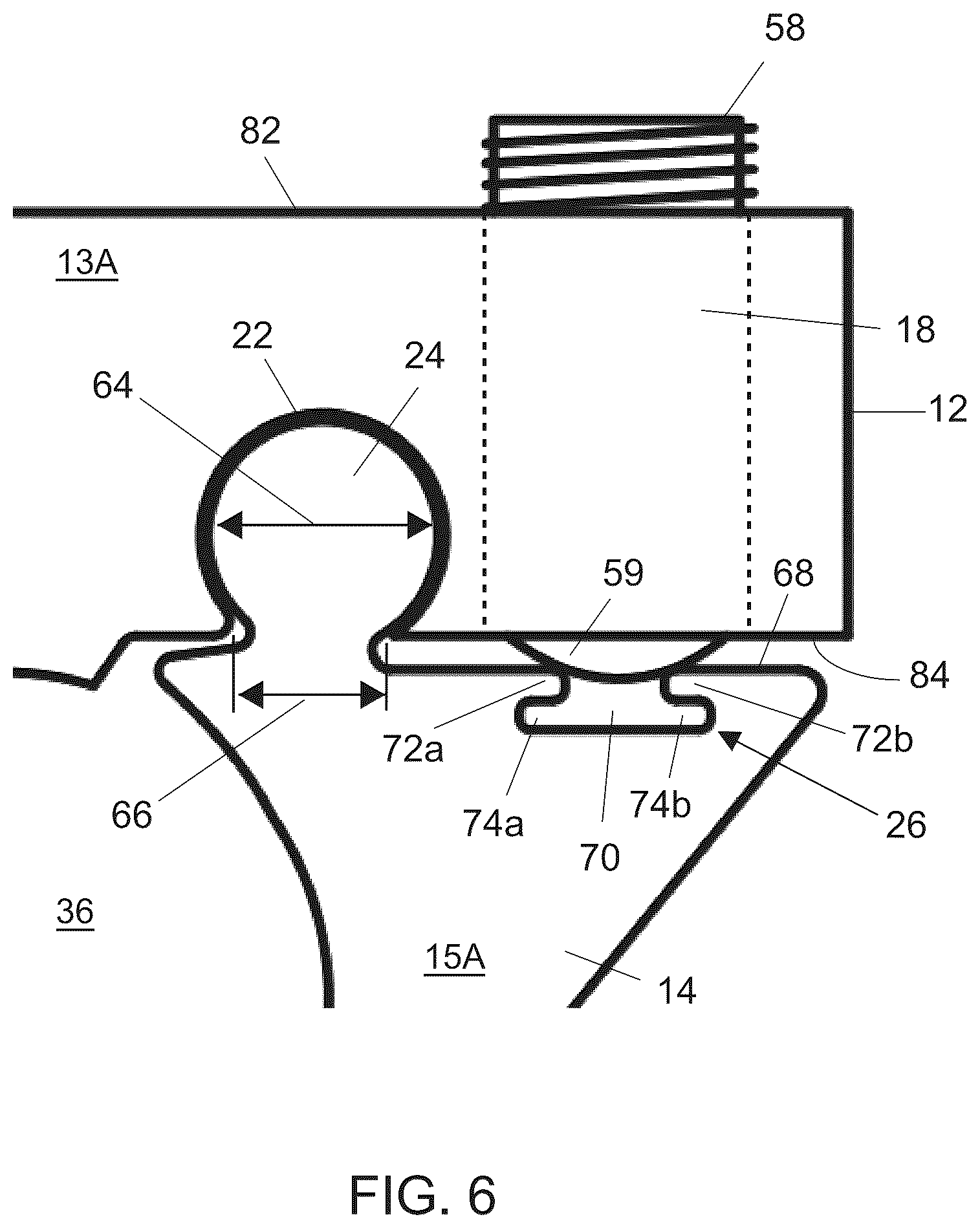 Patent US12305397 Figure 5 – Mounting device for a metal roof