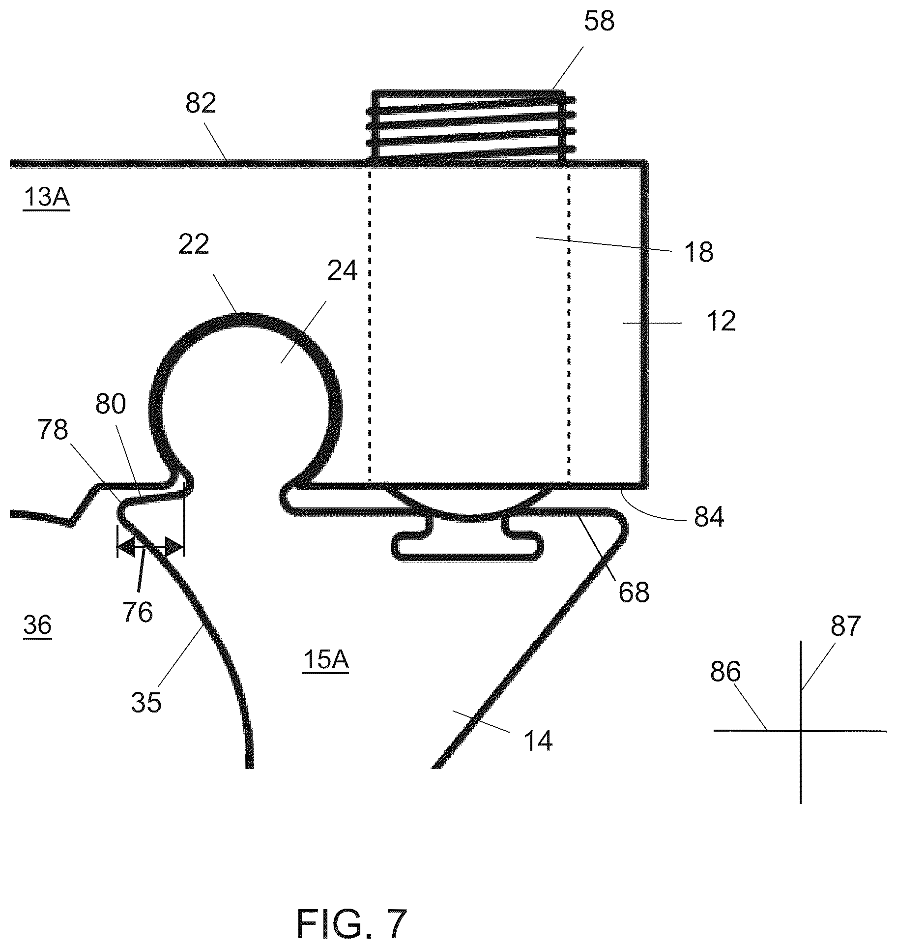 Patent US12305397 Figure 6 – Mounting device for a metal roof