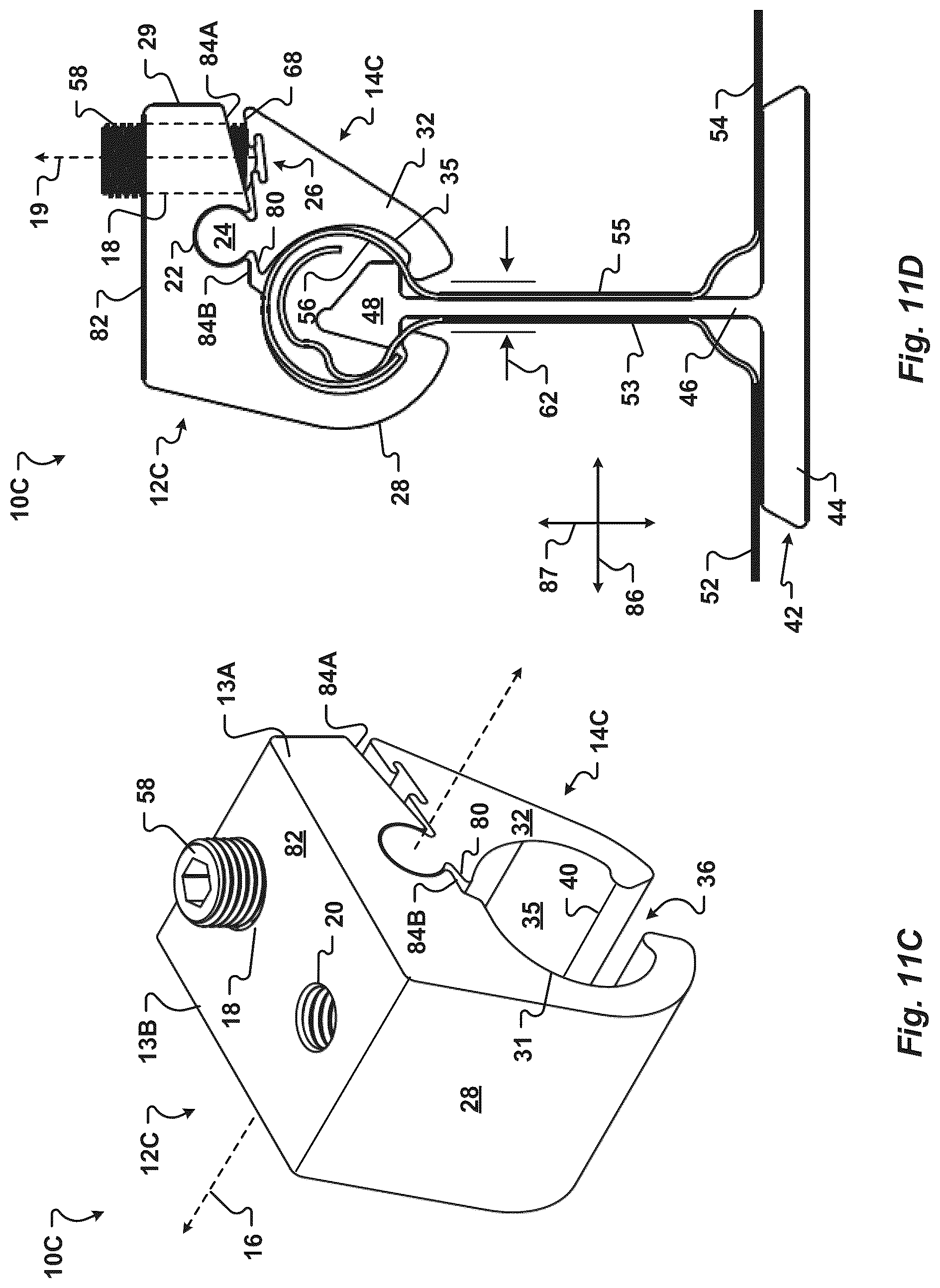 Patent US12305397 Figure 11 – Mounting device for a metal roof