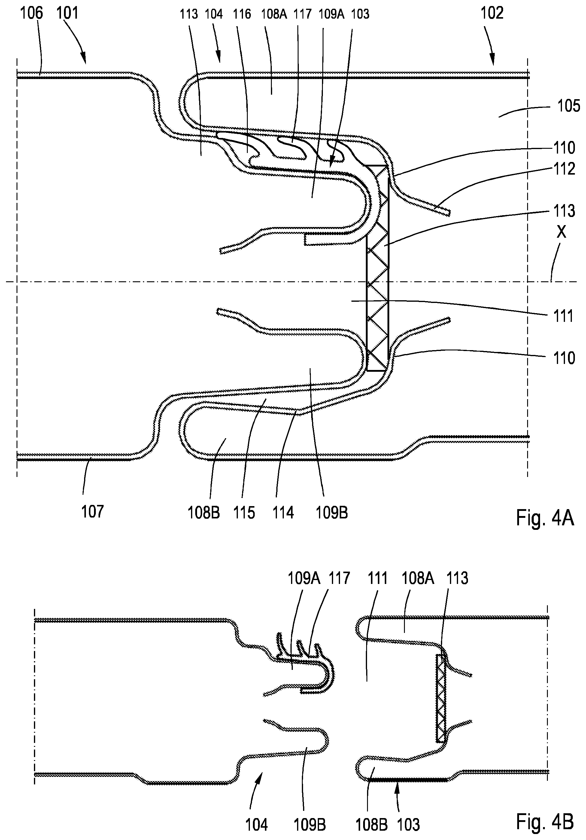 Patent US12305400 Figure 4 – Building panel and coupling system for such building panels