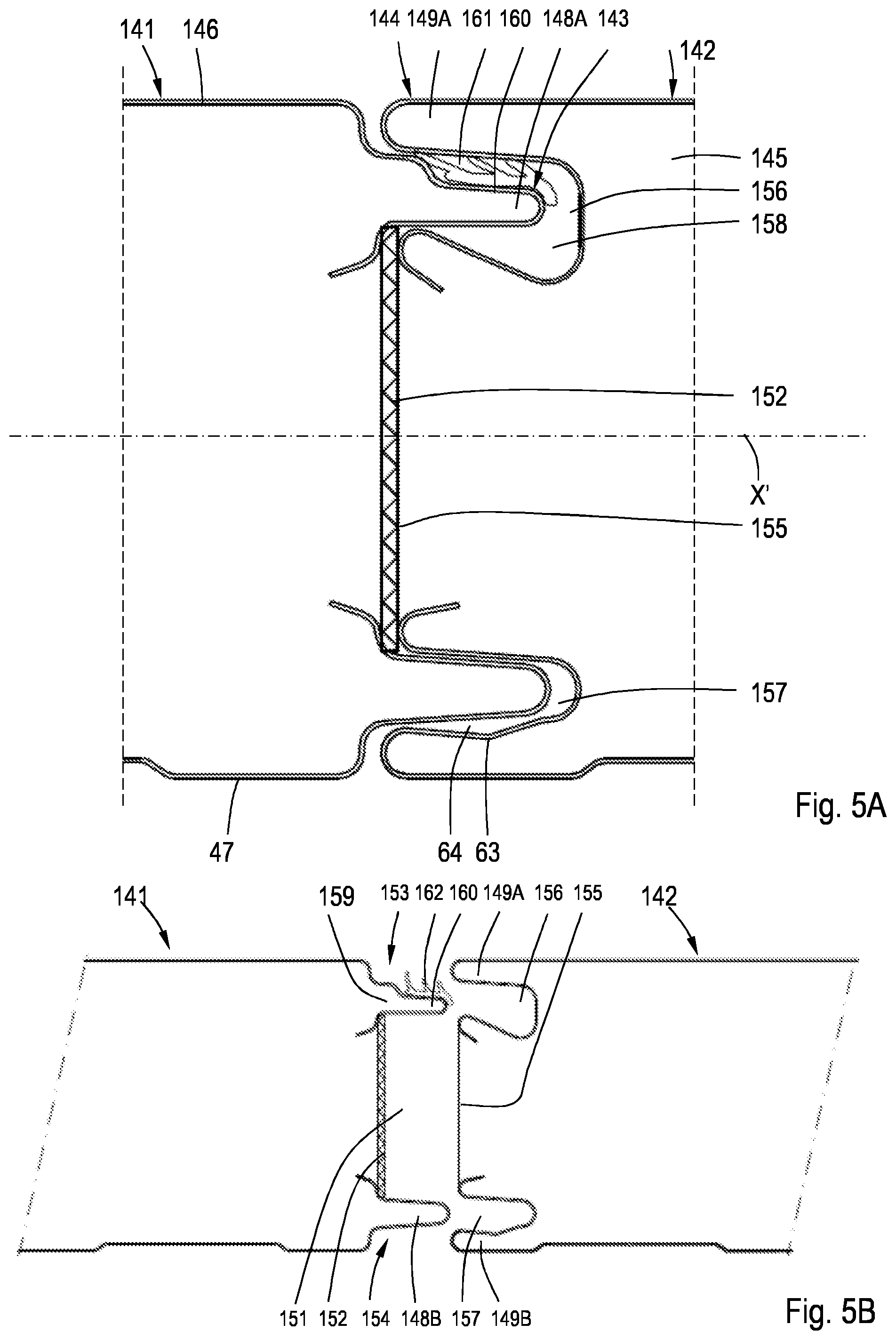 Patent US12305400 Figure 5 – Building panel and coupling system for such building panels
