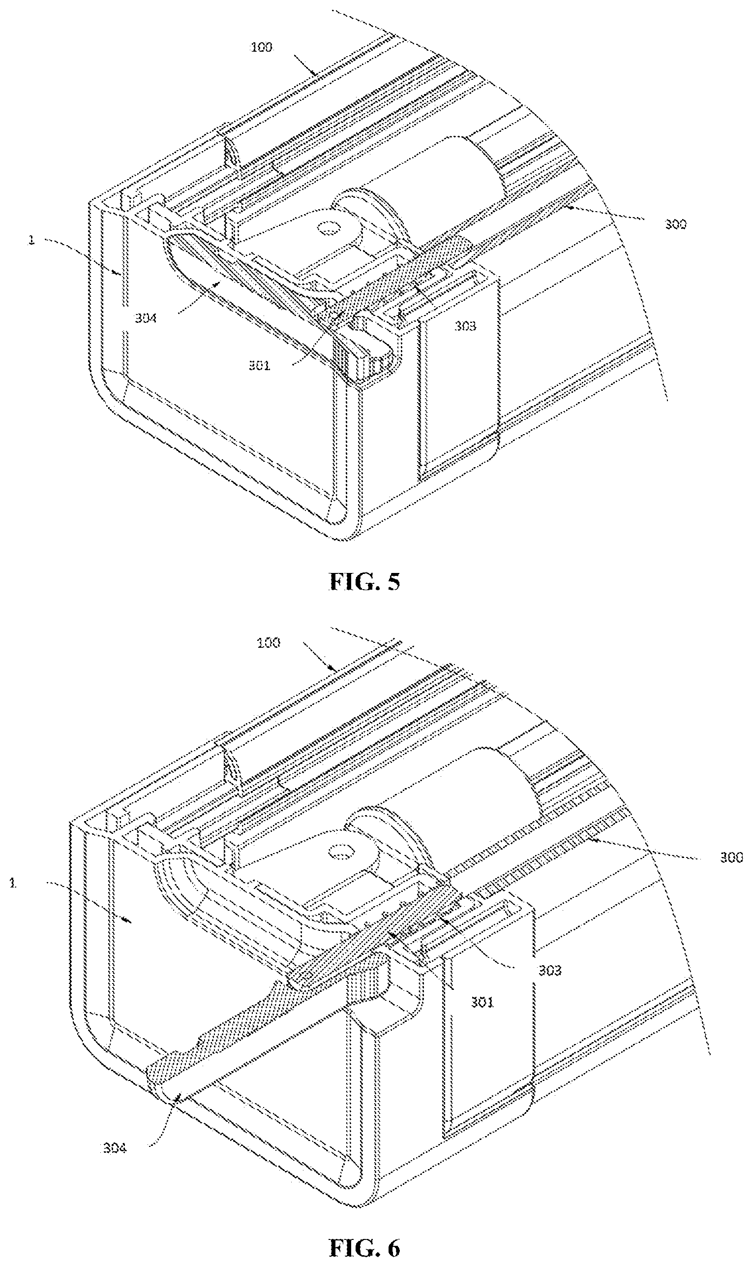 Patent US12305402 Figure 3 – Wind in and wind out structure of awning and application thereof