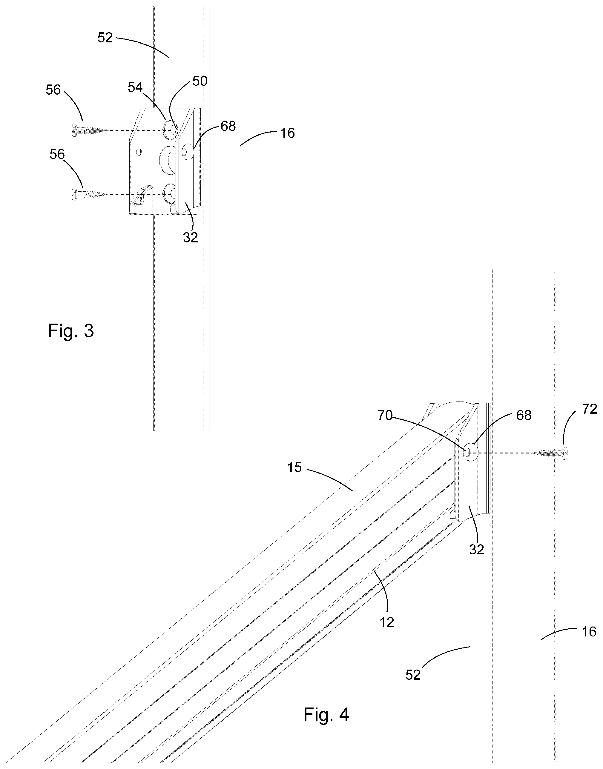 Patent US12305404 Figure 3 – Bracket for stair railings