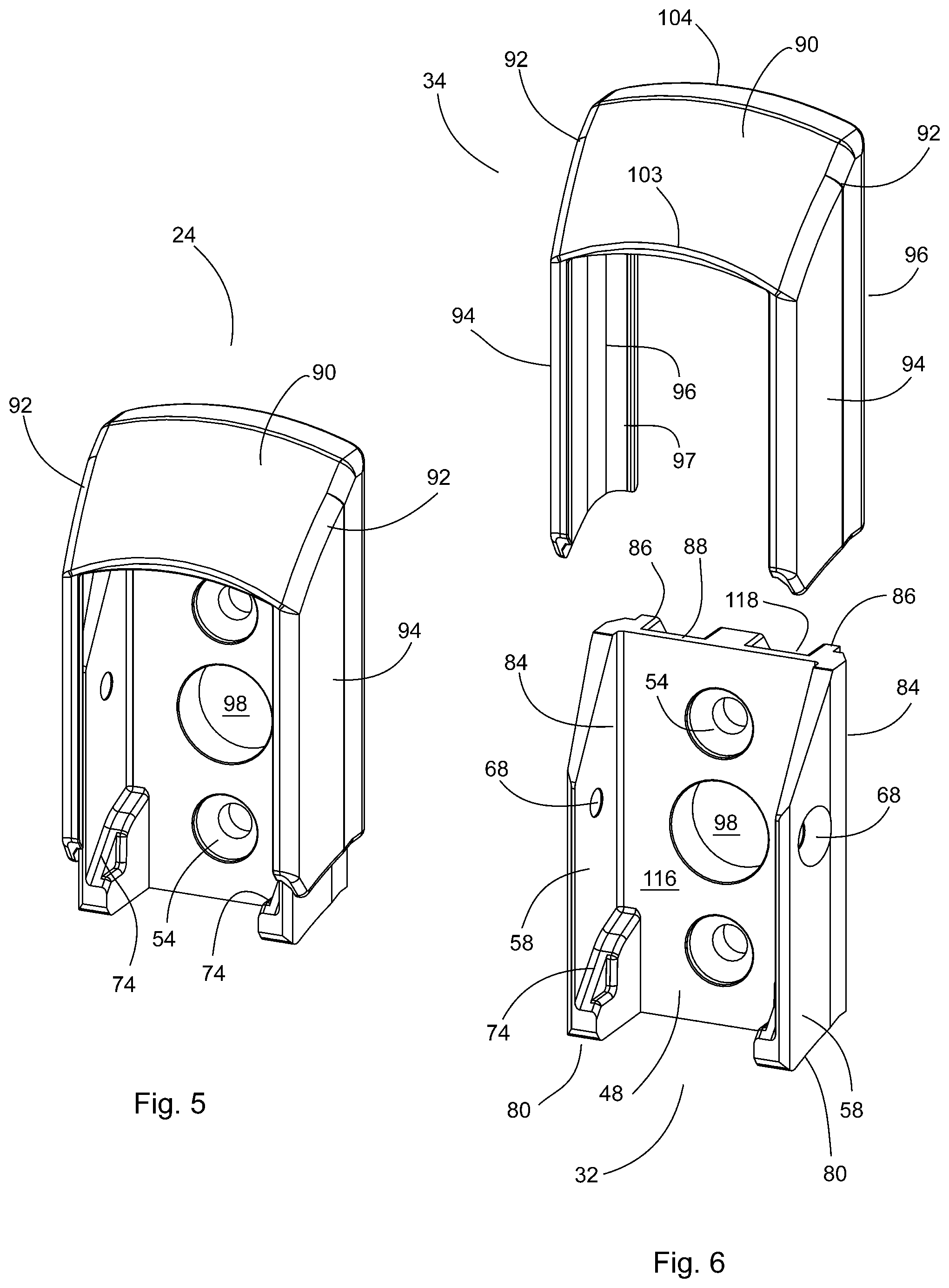Patent US12305404 Figure 4 – Bracket for stair railings