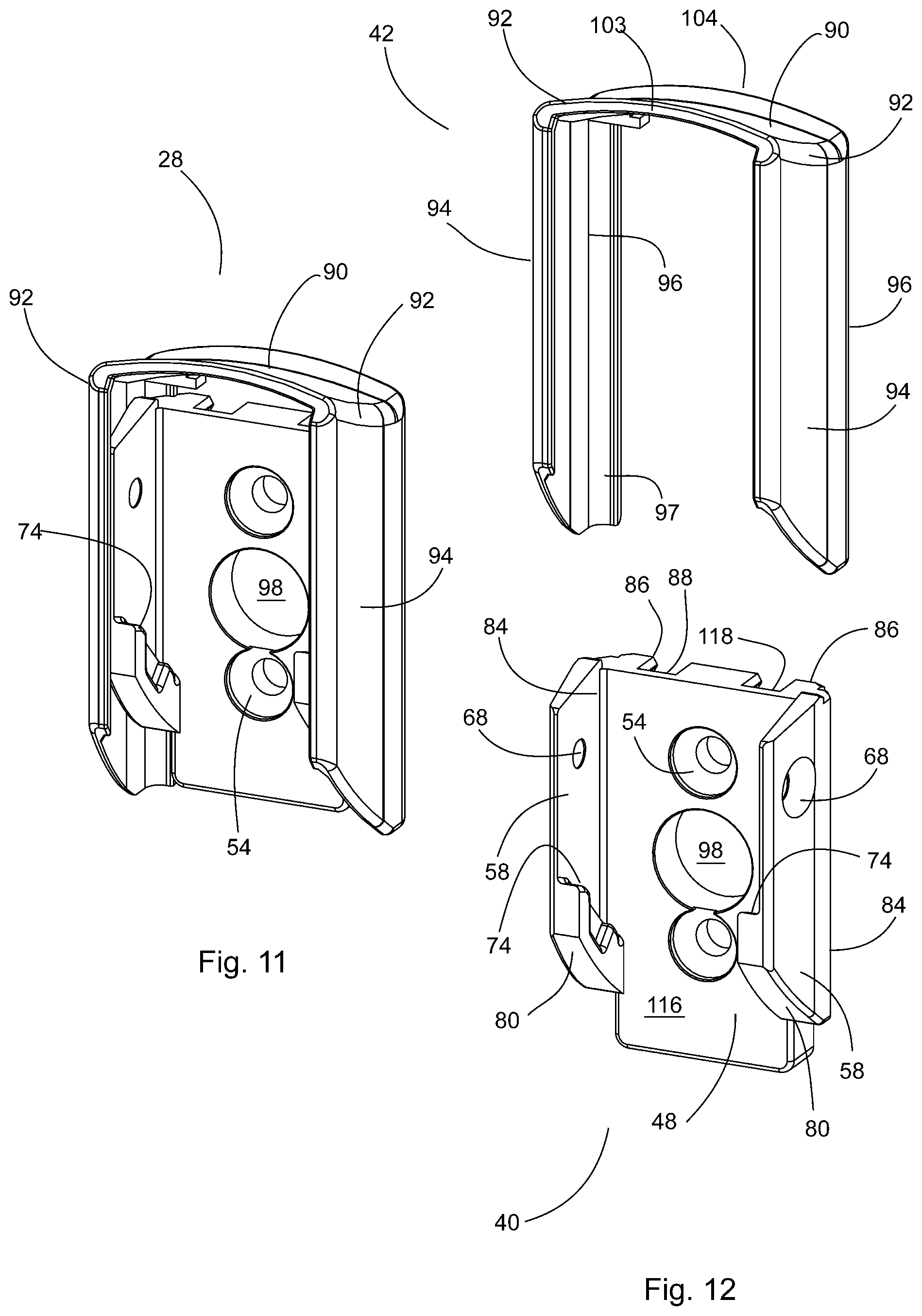 Patent US12305404 Figure 8 – Bracket for stair railings