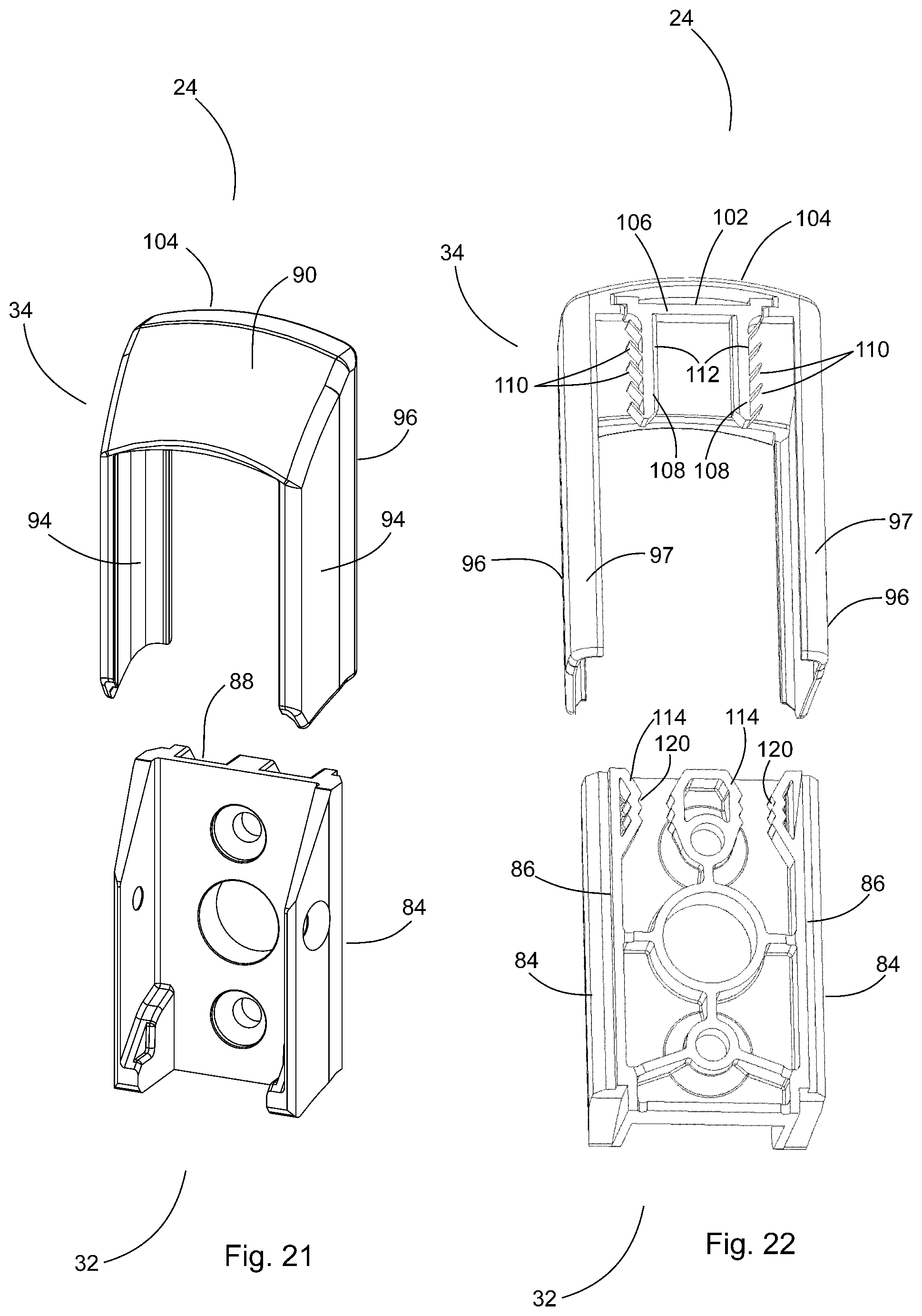 Patent US12305404 Figure 13 – Bracket for stair railings