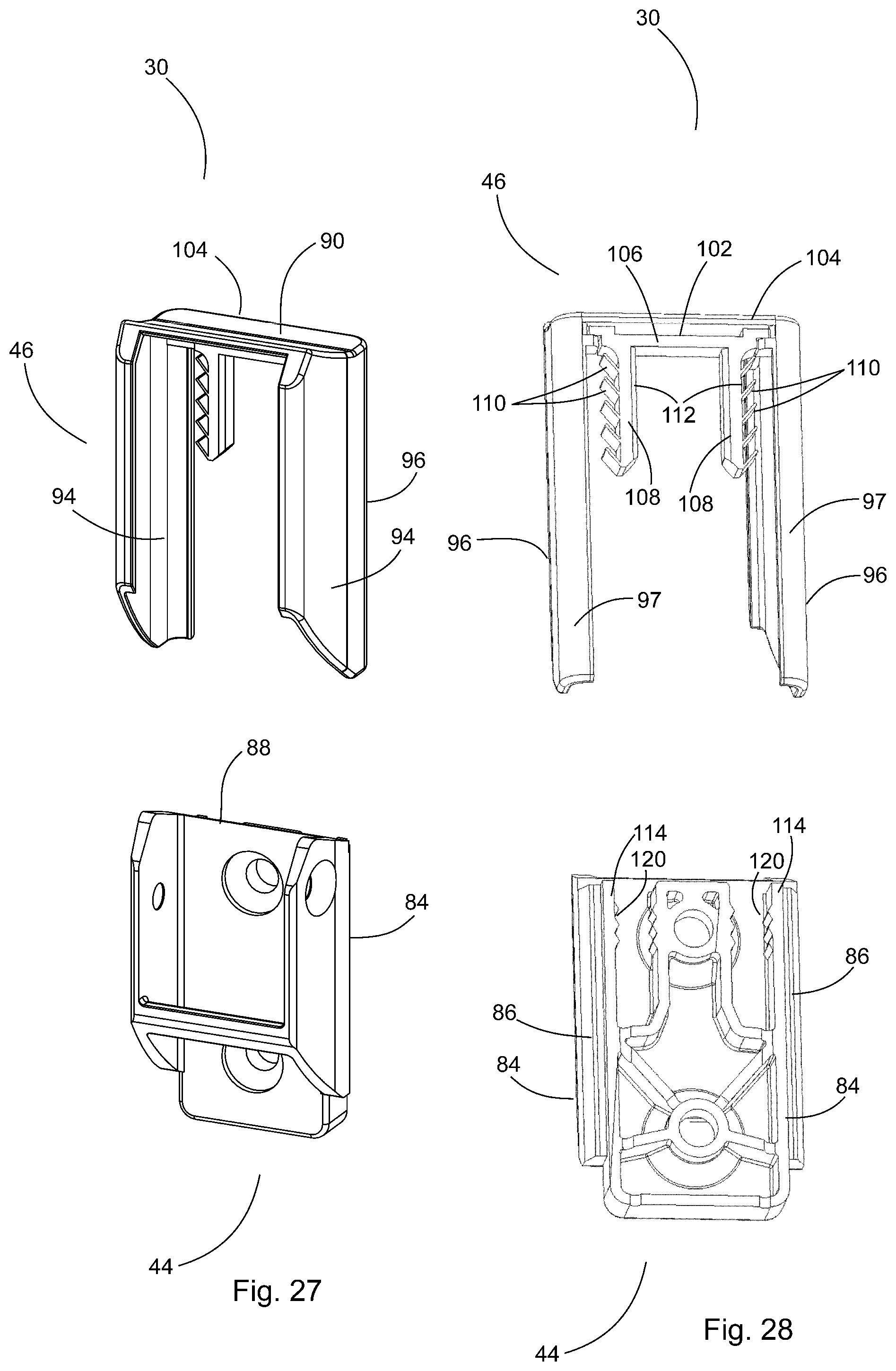 Patent US12305404 Figure 16 – Bracket for stair railings