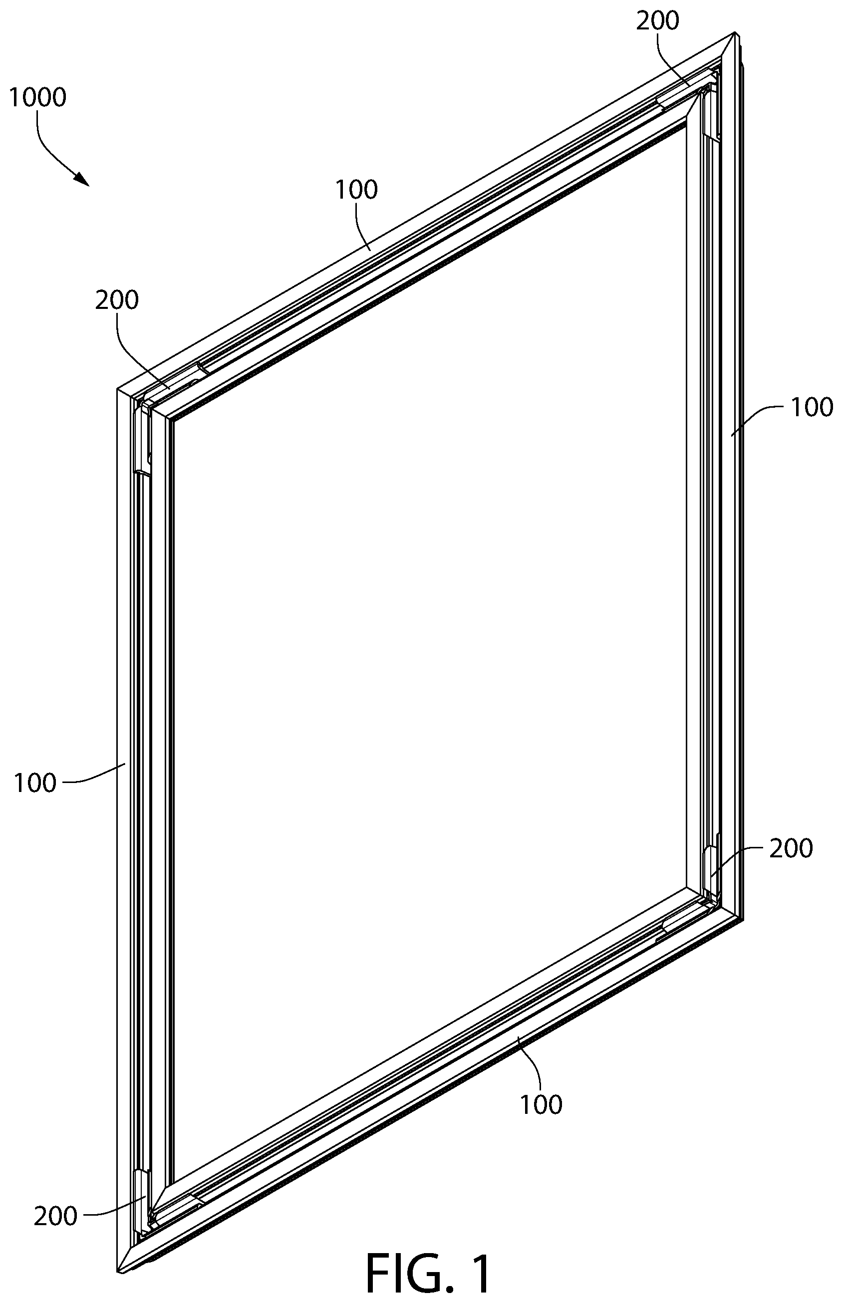Patent US12305407 Figure 1 – Decorative moulding assembly and method of manufacturing and assembling the same