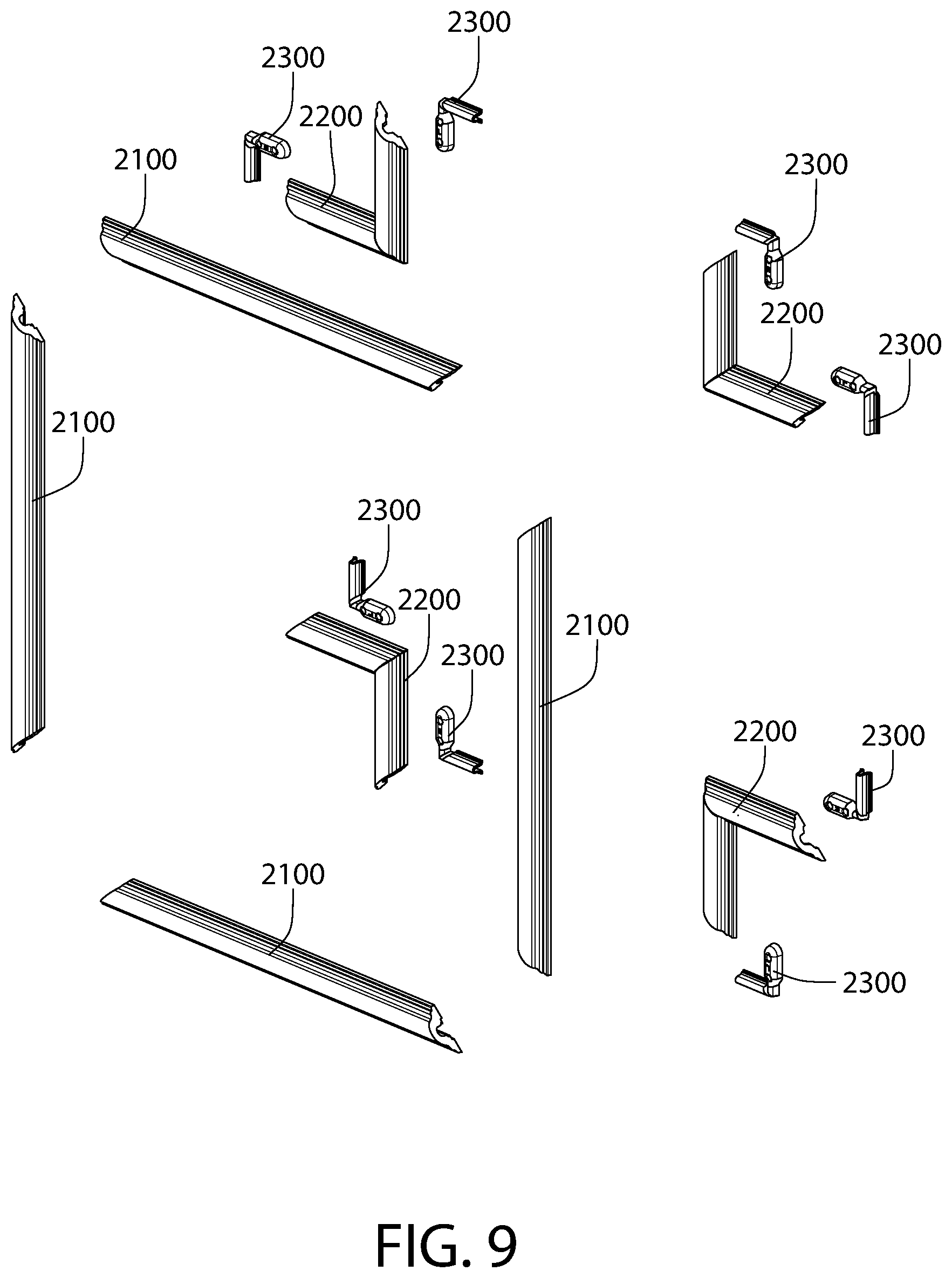 Patent US12305407 Figure 16 – Decorative moulding assembly and method of manufacturing and assembling the same