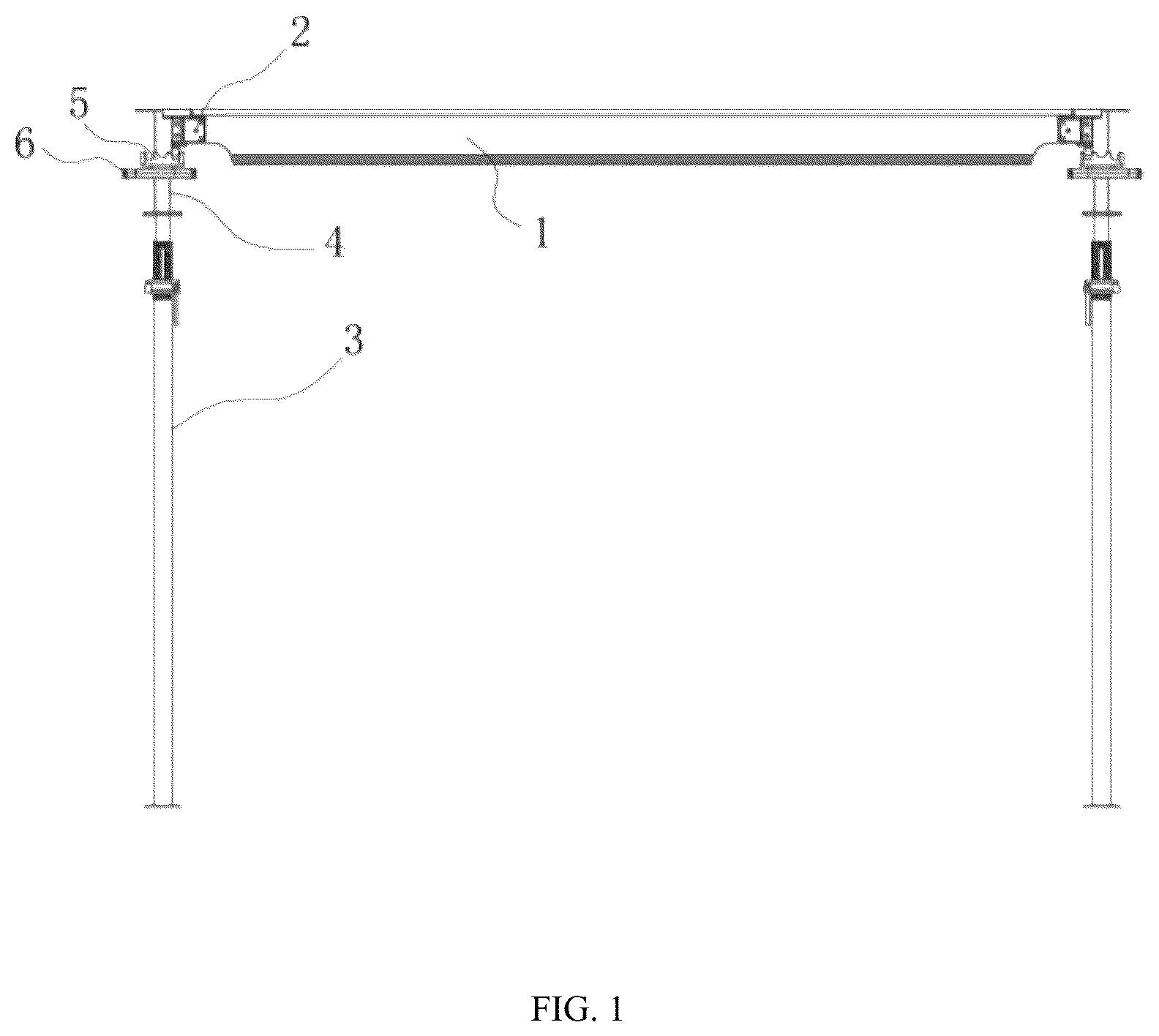 Patent US12305409 Figure 1 – Deck building formwork convenient for safe and efficient assembly and disassembly
