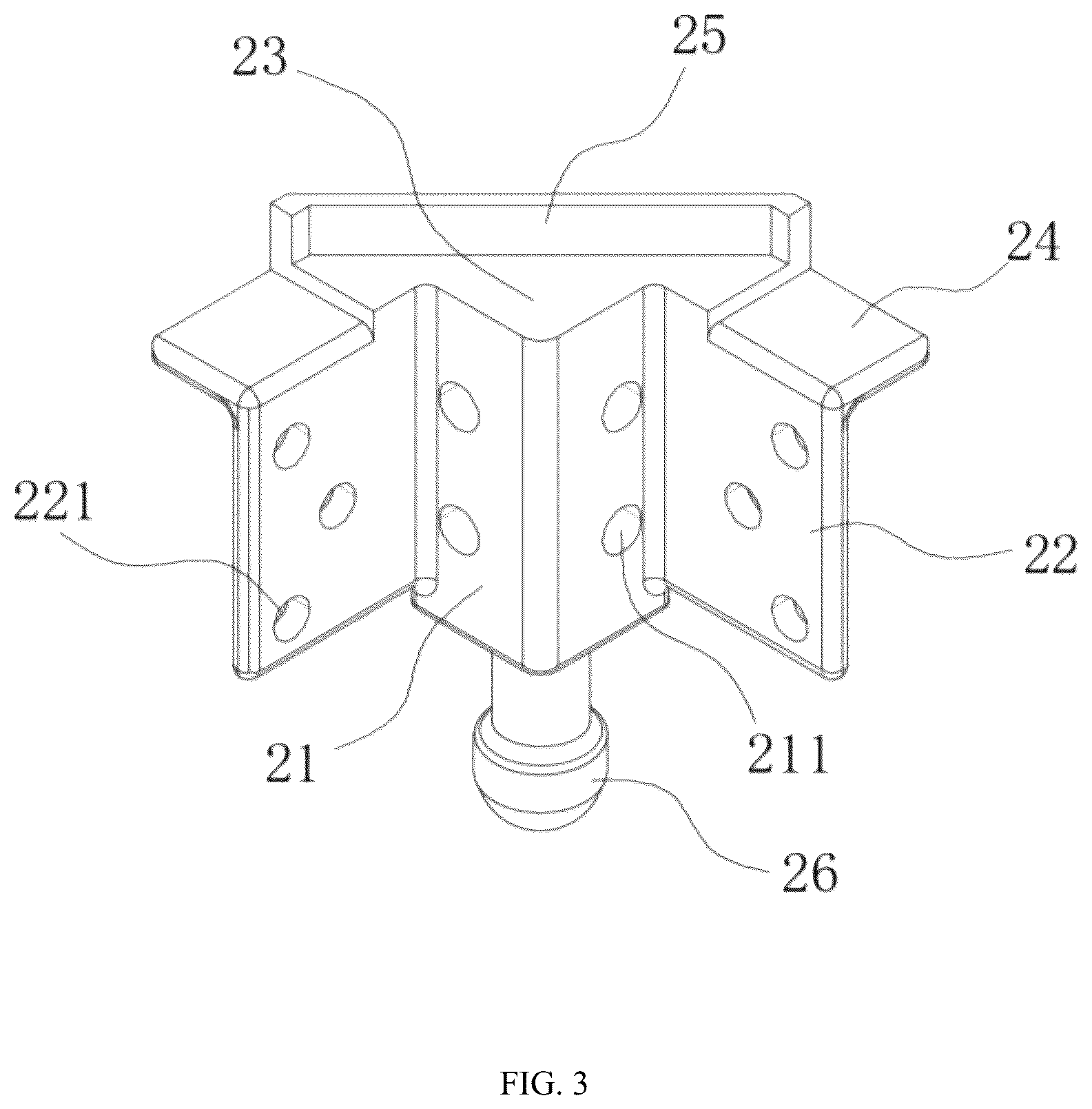 Patent US12305409 Figure 3 – Deck building formwork convenient for safe and efficient assembly and disassembly
