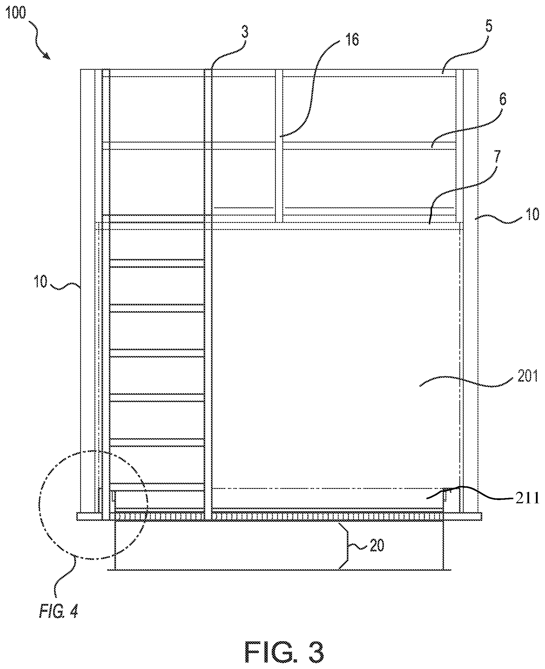 Patent US12305411 Figure 3 – System for accessing and/or allowing safe movement on a unit mounted on a structural support