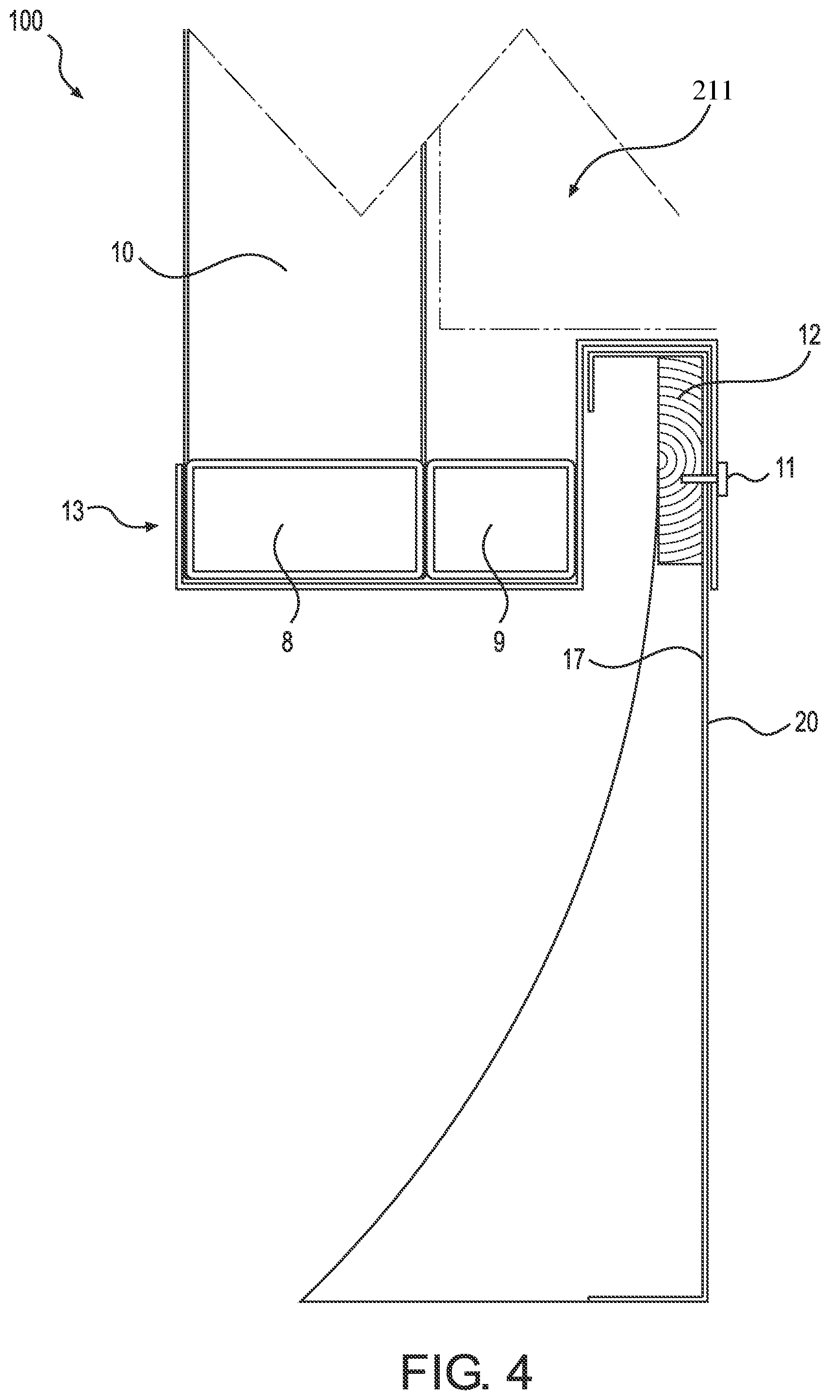 Patent US12305411 Figure 4 – System for accessing and/or allowing safe movement on a unit mounted on a structural support