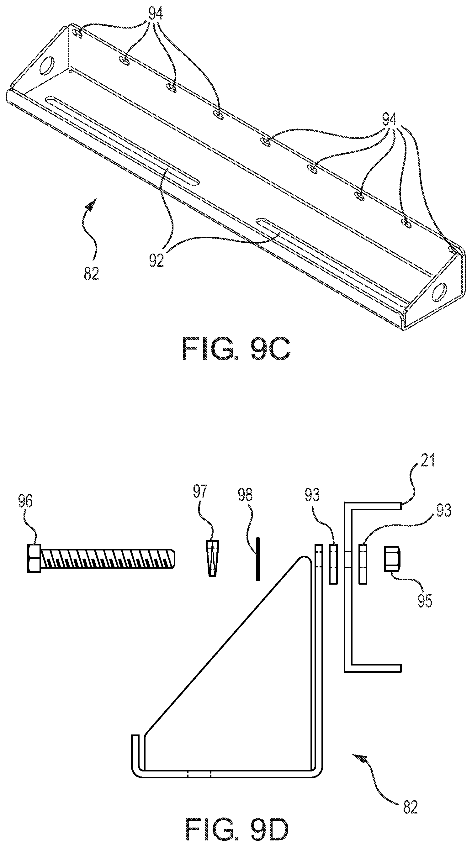 Patent US12305411 Figure 10 – System for accessing and/or allowing safe movement on a unit mounted on a structural support