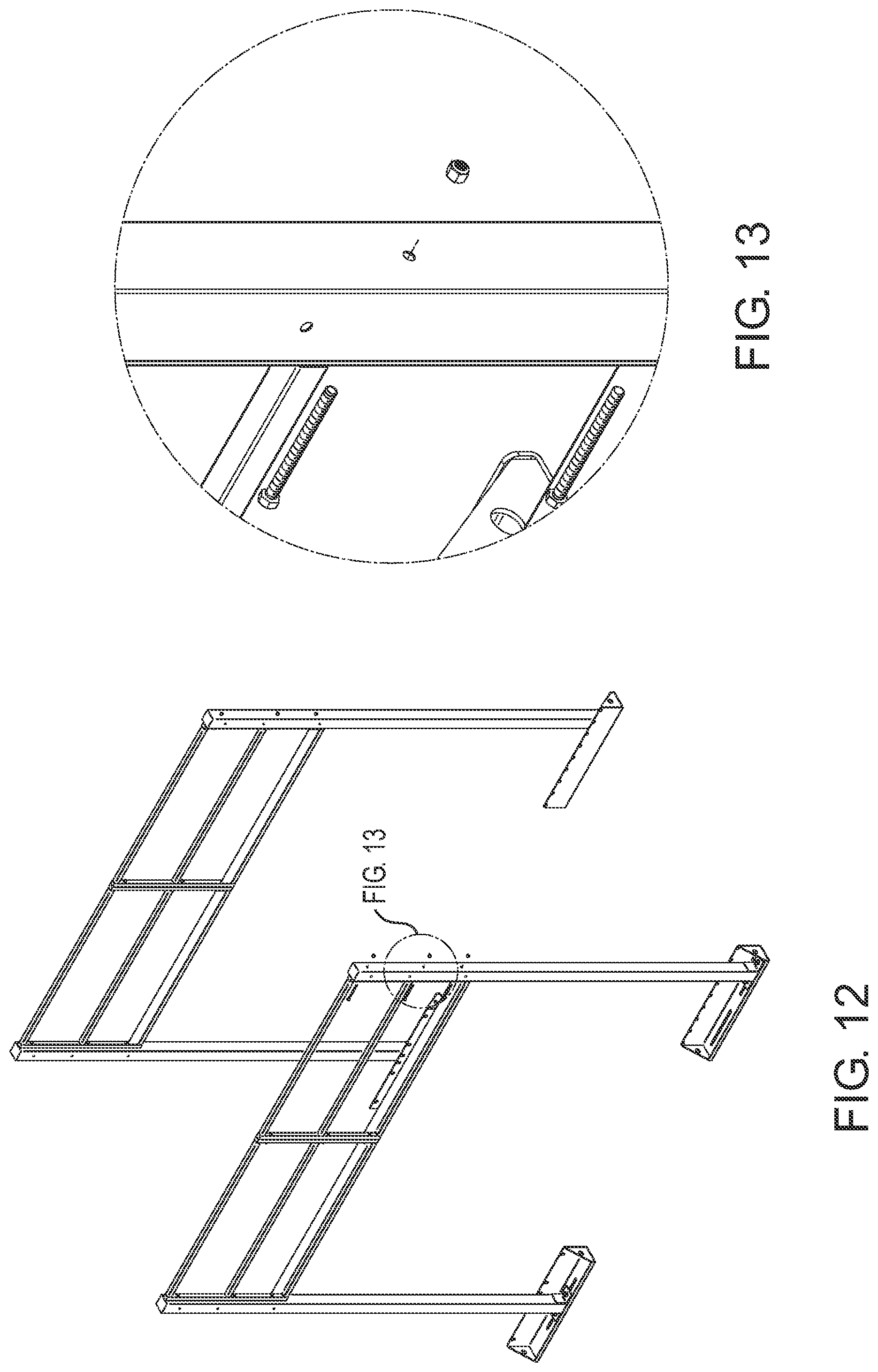 Patent US12305411 Figure 13 – System for accessing and/or allowing safe movement on a unit mounted on a structural support