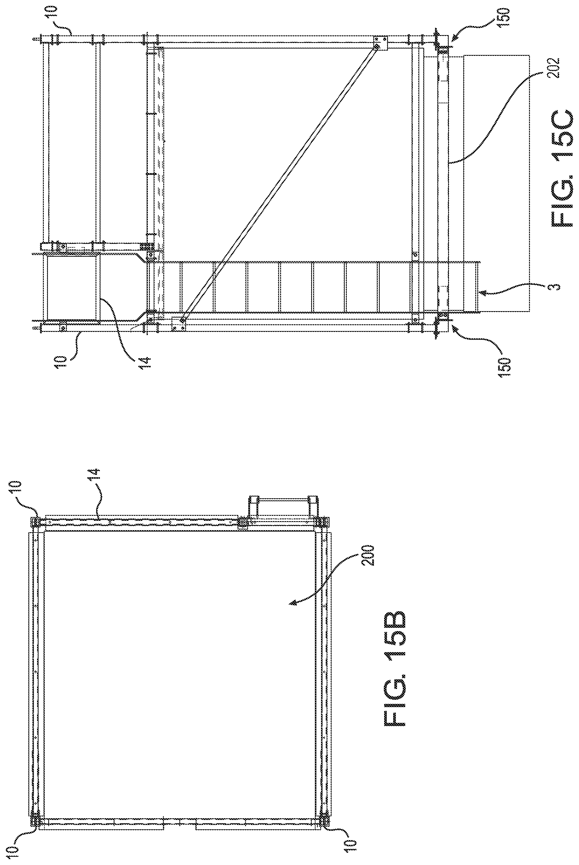 Patent US12305411 Figure 16 – System for accessing and/or allowing safe movement on a unit mounted on a structural support