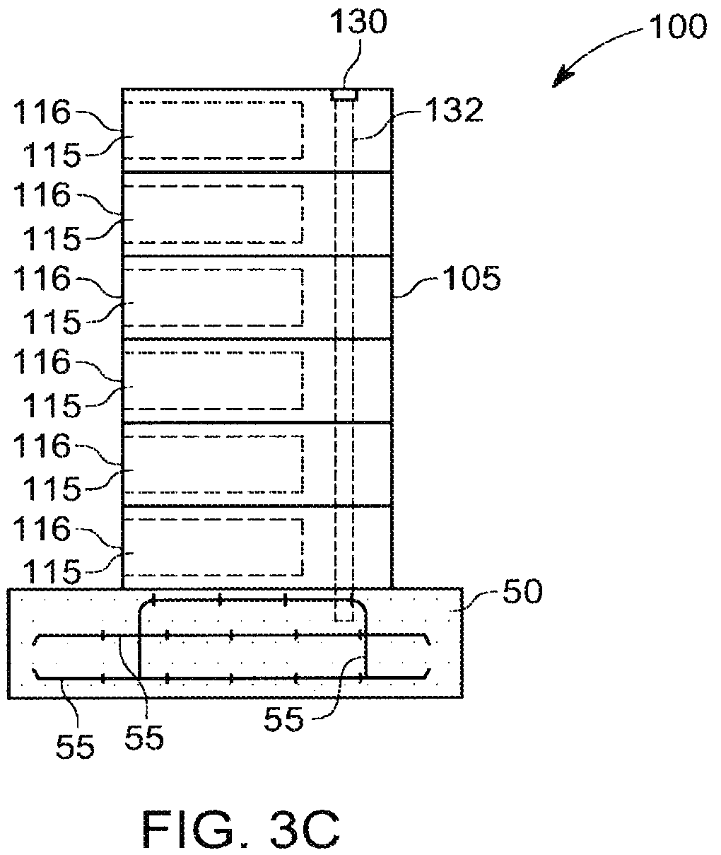 Patent US12305412 Figure 4 – Monolithic columbarium unit