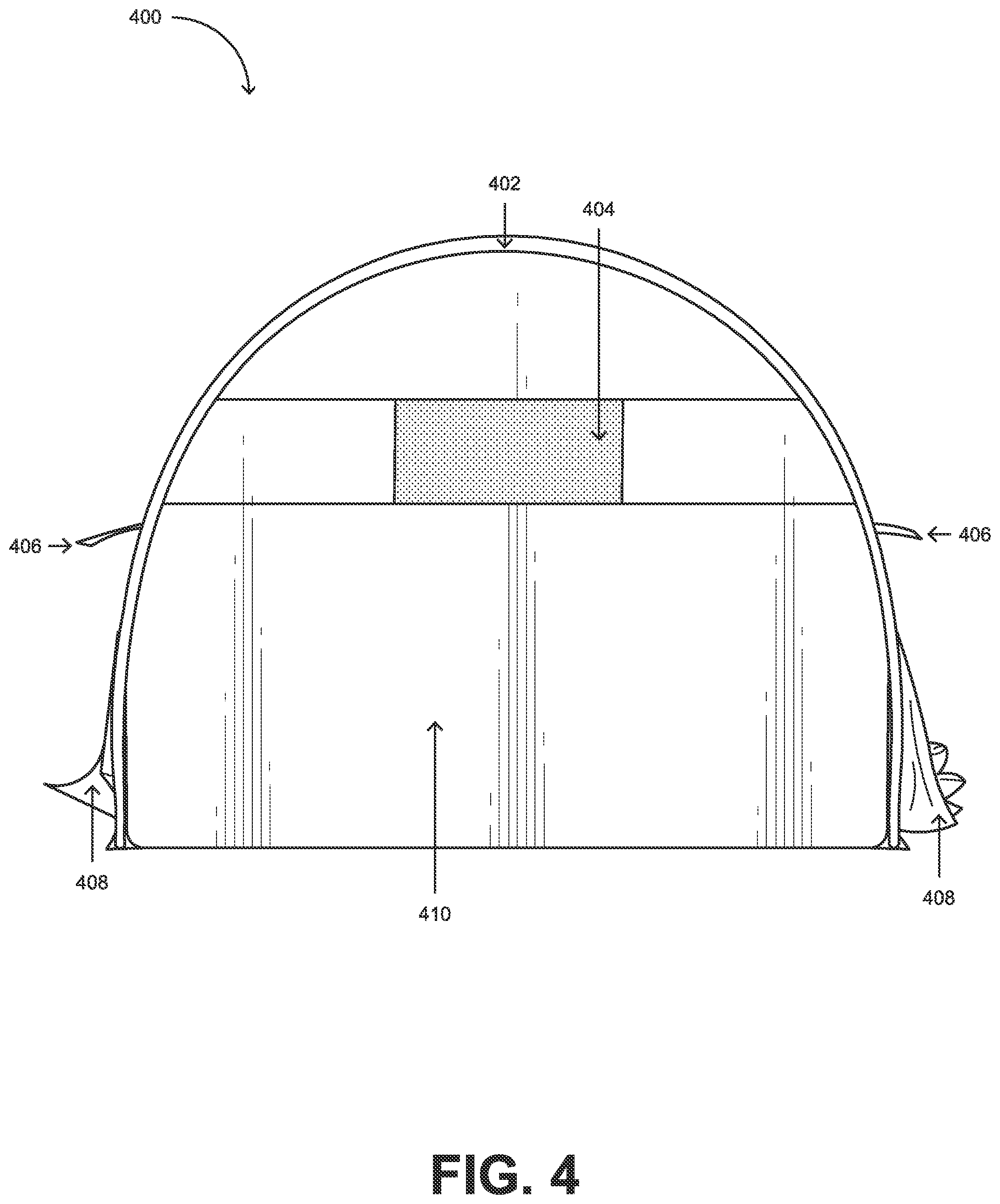 Patent US12305414 Figure 4 – Portable light blocking den