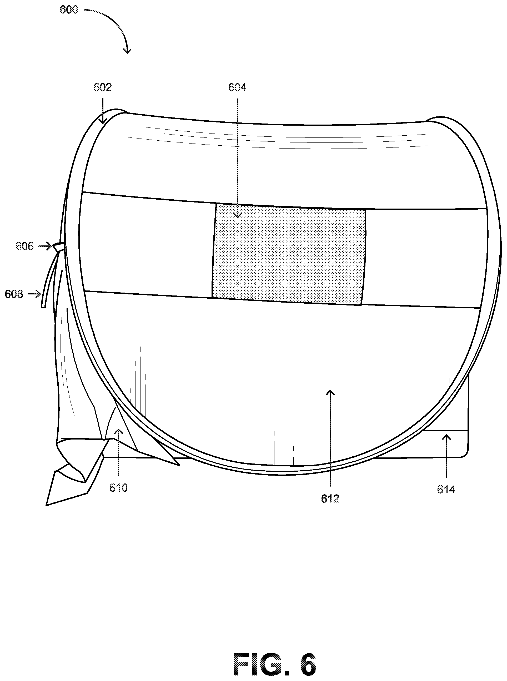 Patent US12305414 Figure 6 – Portable light blocking den