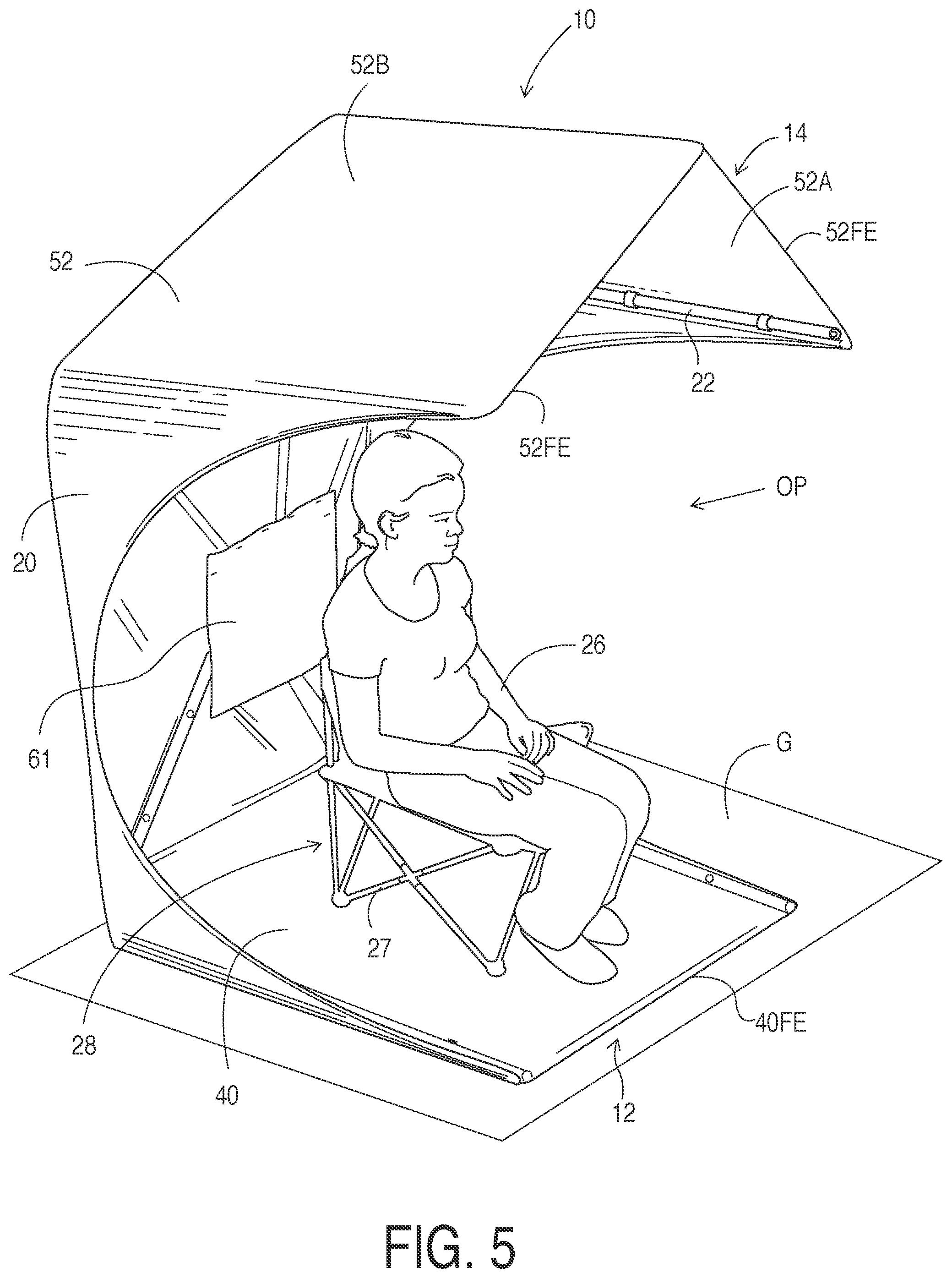 Patent US12305415 Figure 5 – Portable barrier