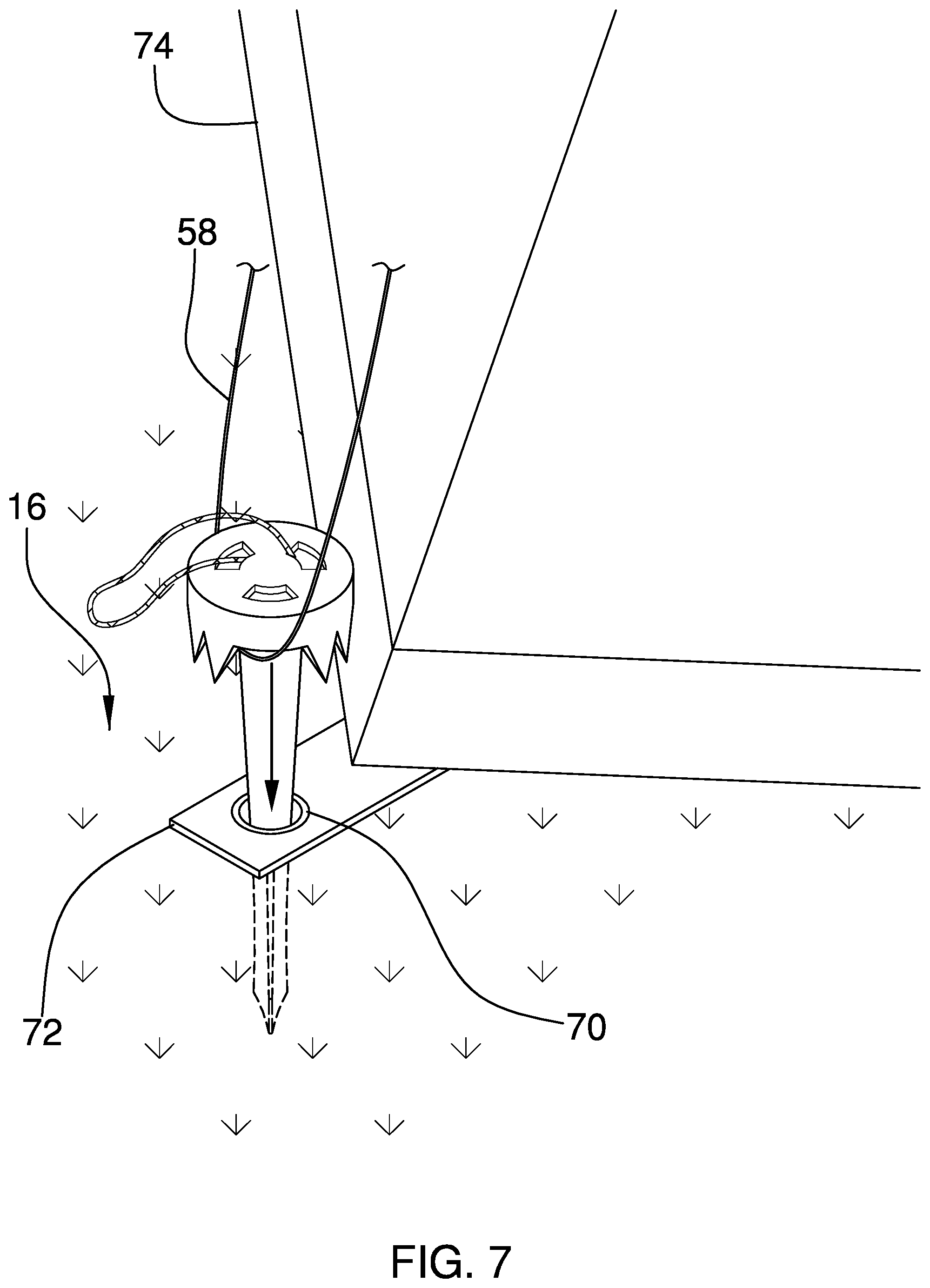 Patent US12305416 Figure 5 – Tent stake assembly