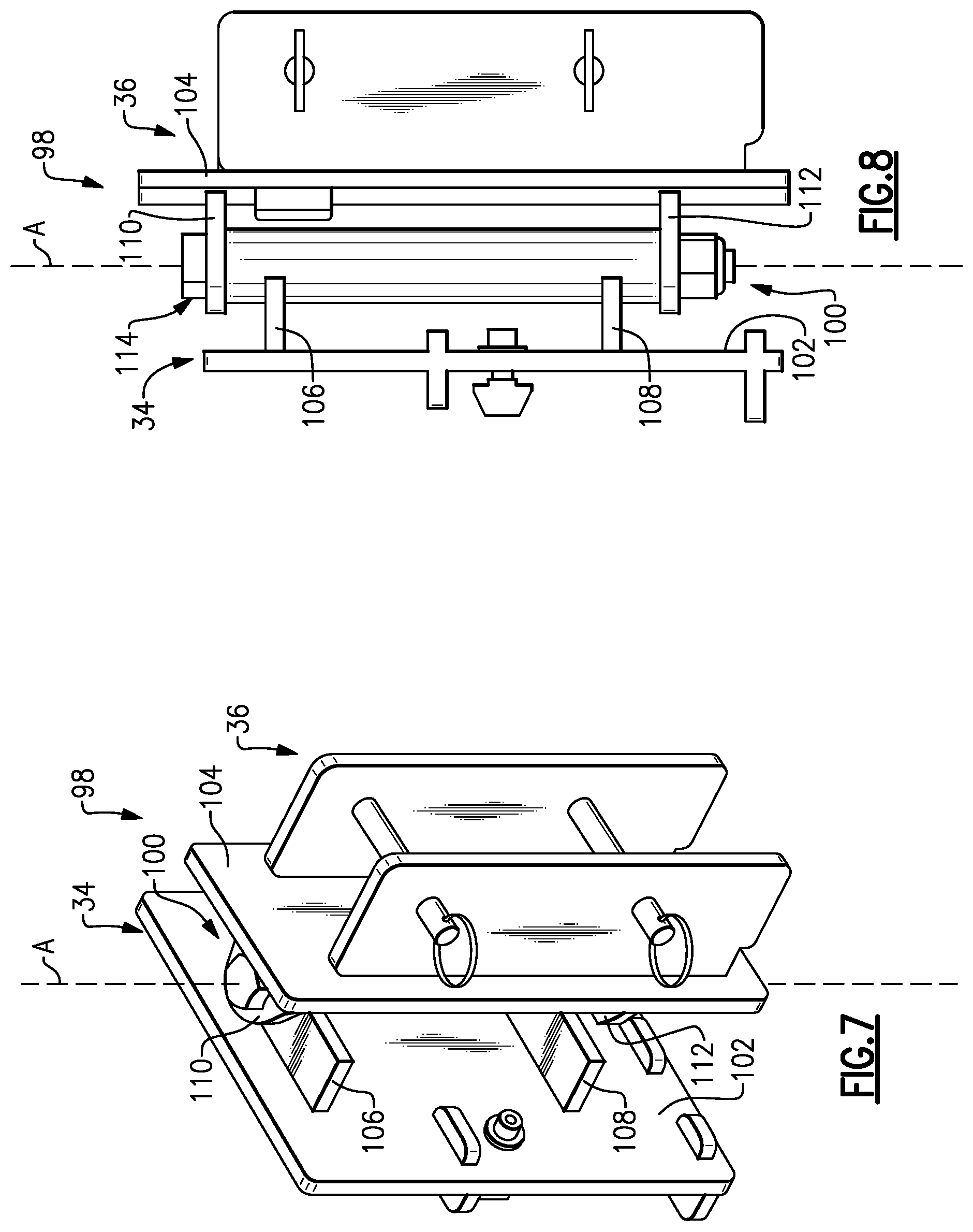 Patent US12305417 Figure 6 – Bracket assembly configured to support beams relative to orchestra pit fillers or stage extensions