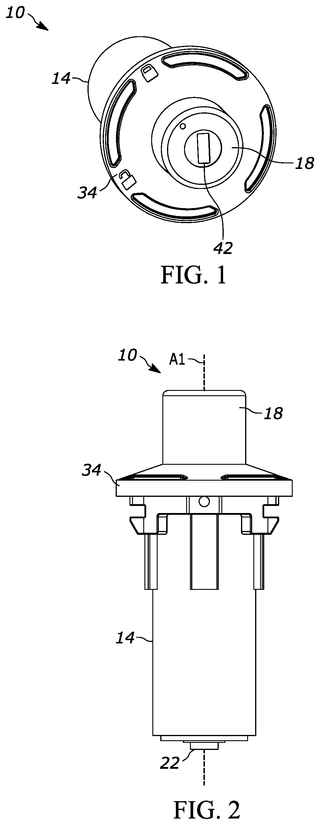 Patent US12305421 Figure 1 – Push button lock