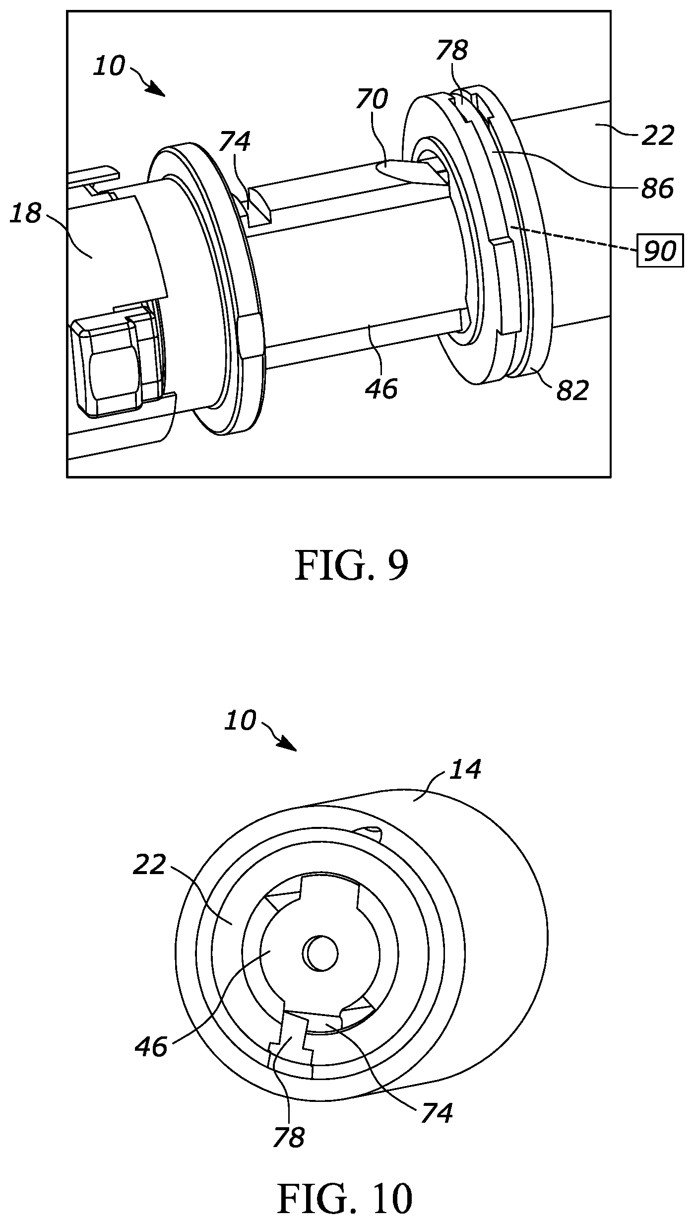 Patent US12305421 Figure 5 – Push button lock