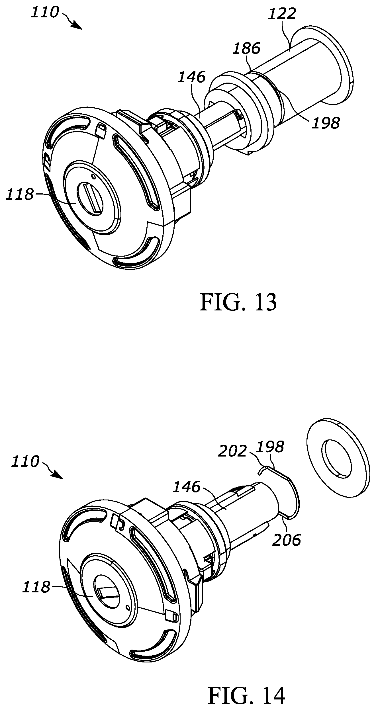 Patent US12305421 Figure 7 – Push button lock