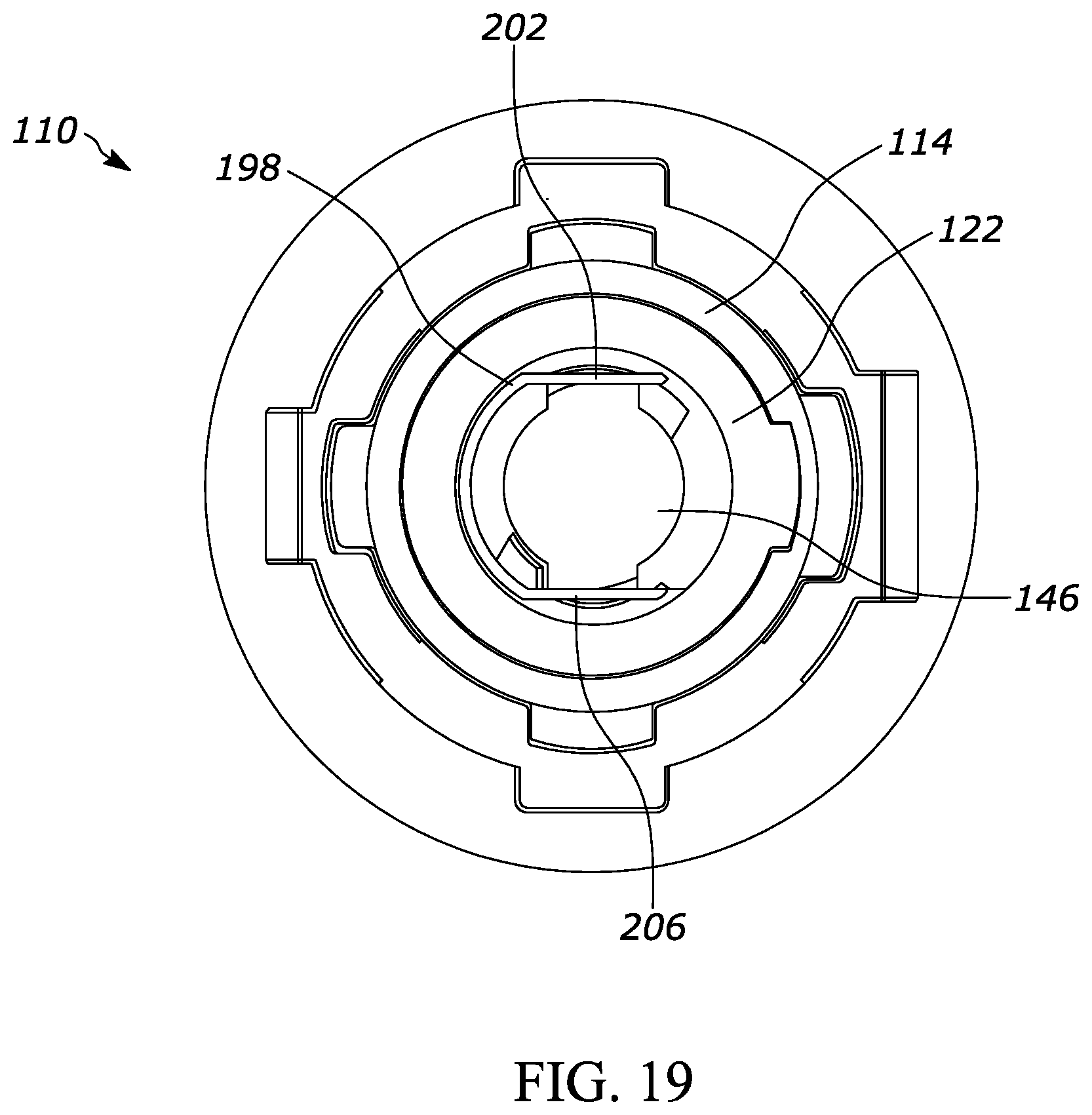 Patent US12305421 Figure 10 – Push button lock