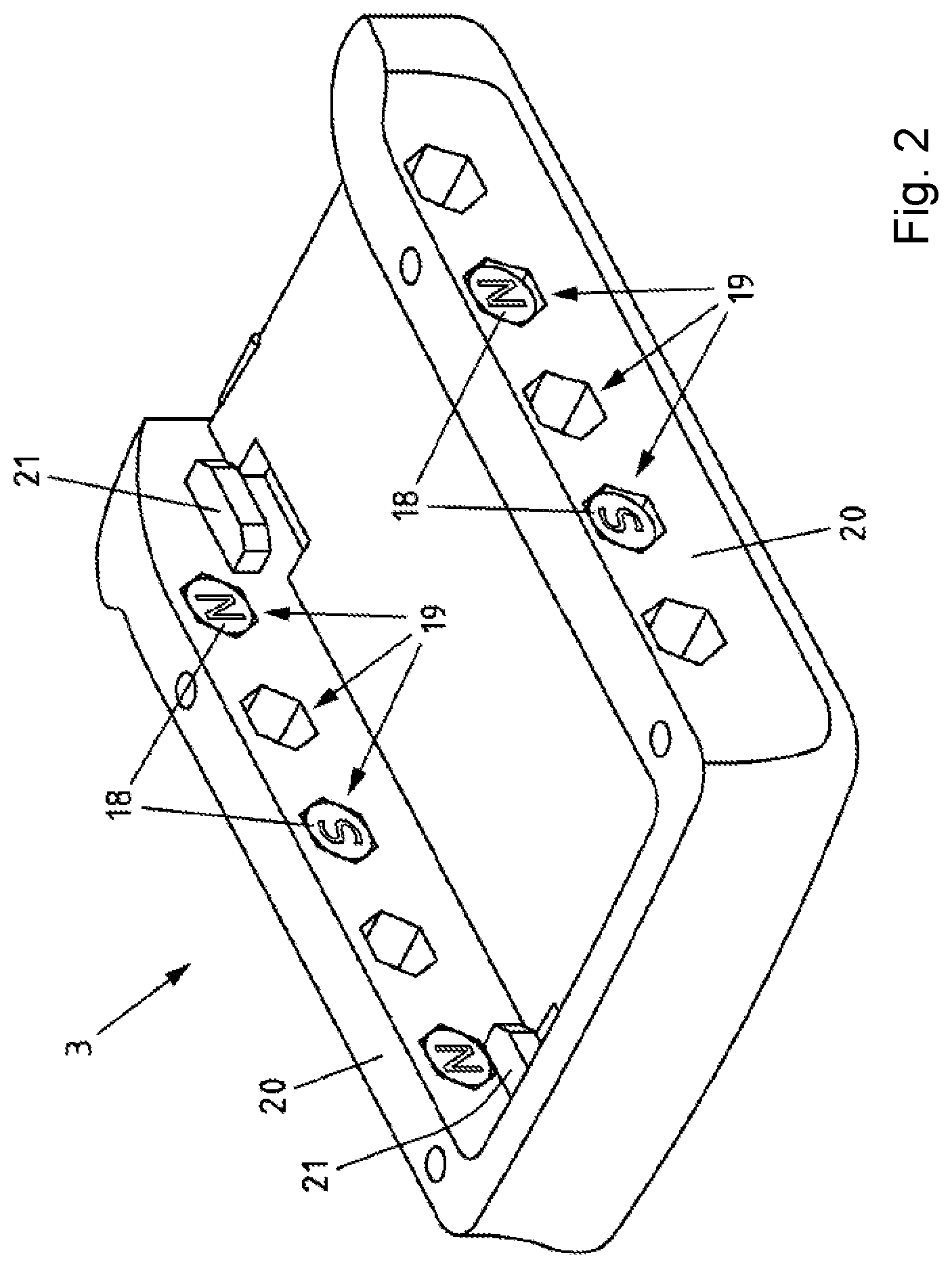 Patent US12305425 Figure 2 – Swivel lever device and system for actuating a closure apparatus of an access control device