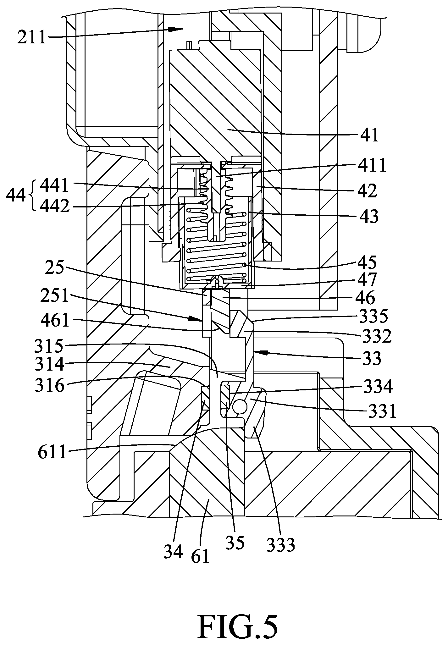 Patent US12305426 Figure 5 – Electronic cabinet lock