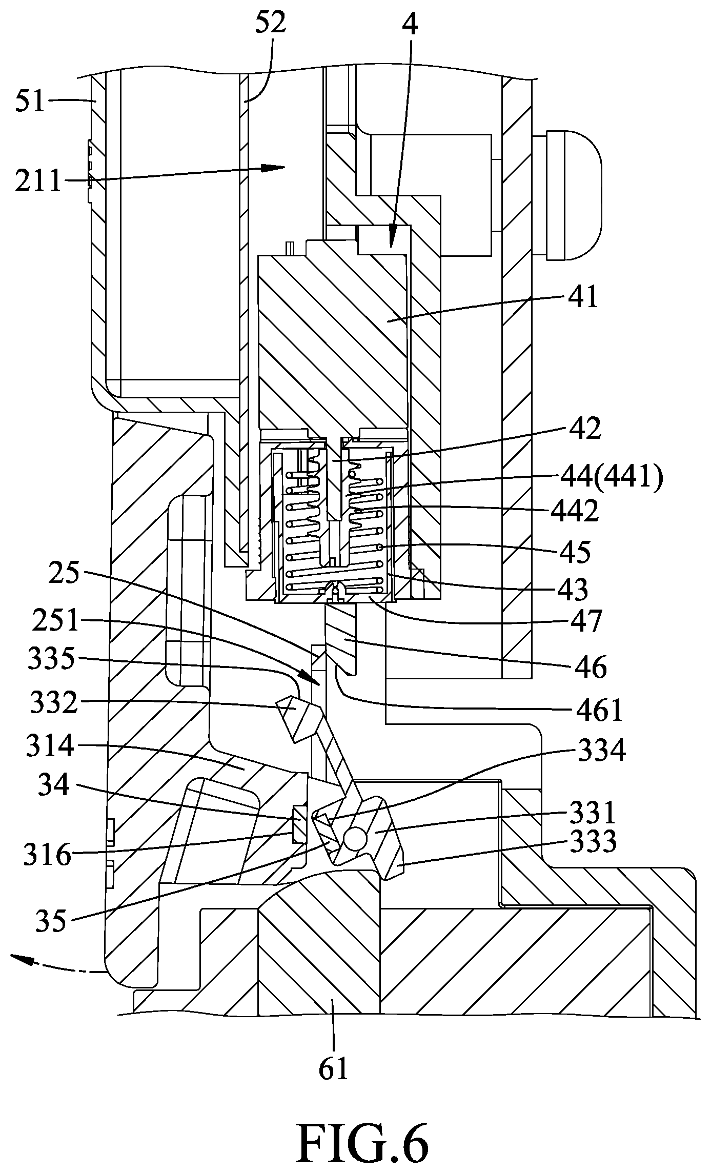 Patent US12305426 Figure 6 – Electronic cabinet lock