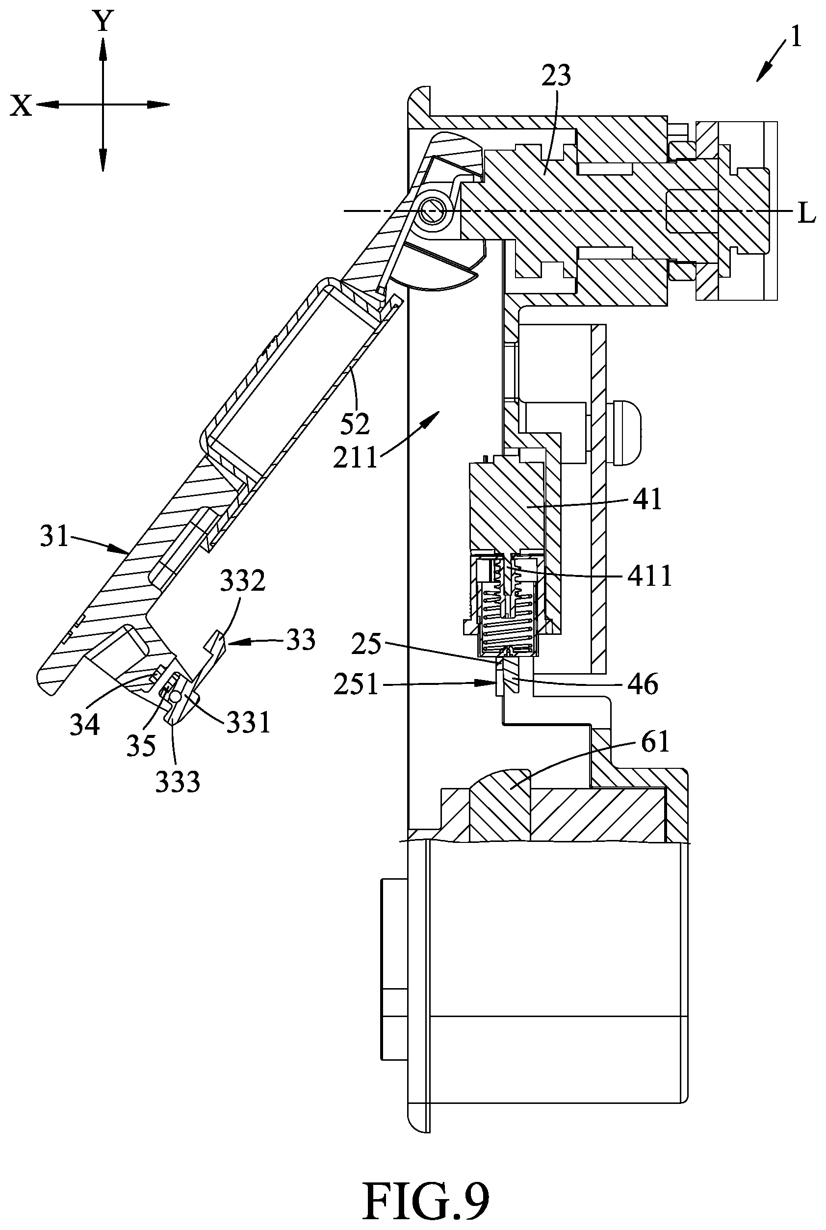 Patent US12305426 Figure 9 – Electronic cabinet lock