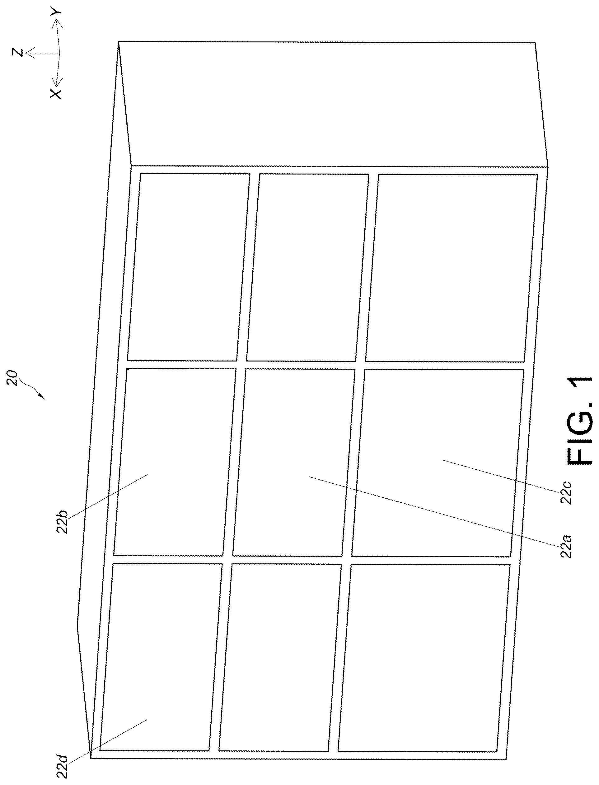 Patent US12305428 Figure 1 – Furniture assembly
