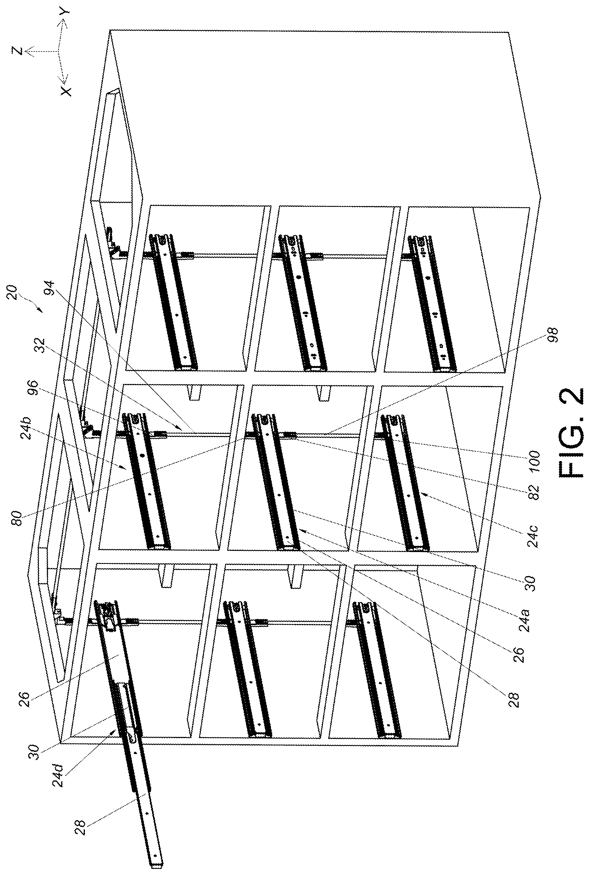 Patent US12305428 Figure 2 – Furniture assembly