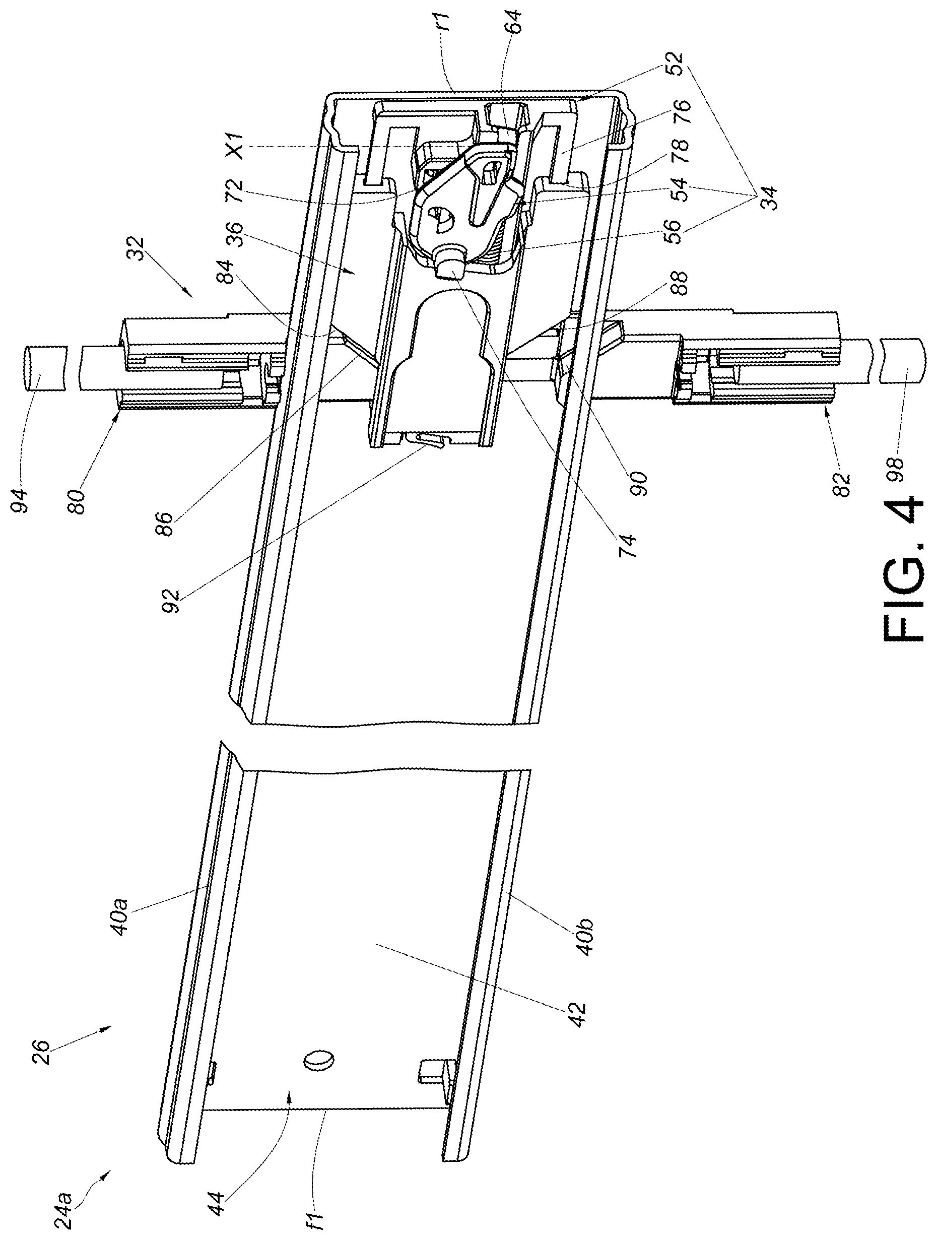 Patent US12305428 Figure 4 – Furniture assembly