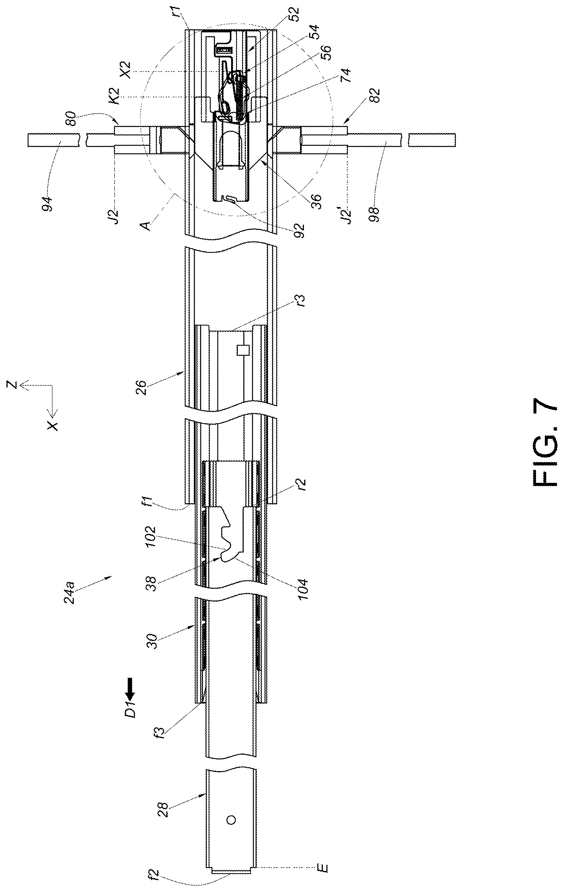 Patent US12305428 Figure 7 – Furniture assembly