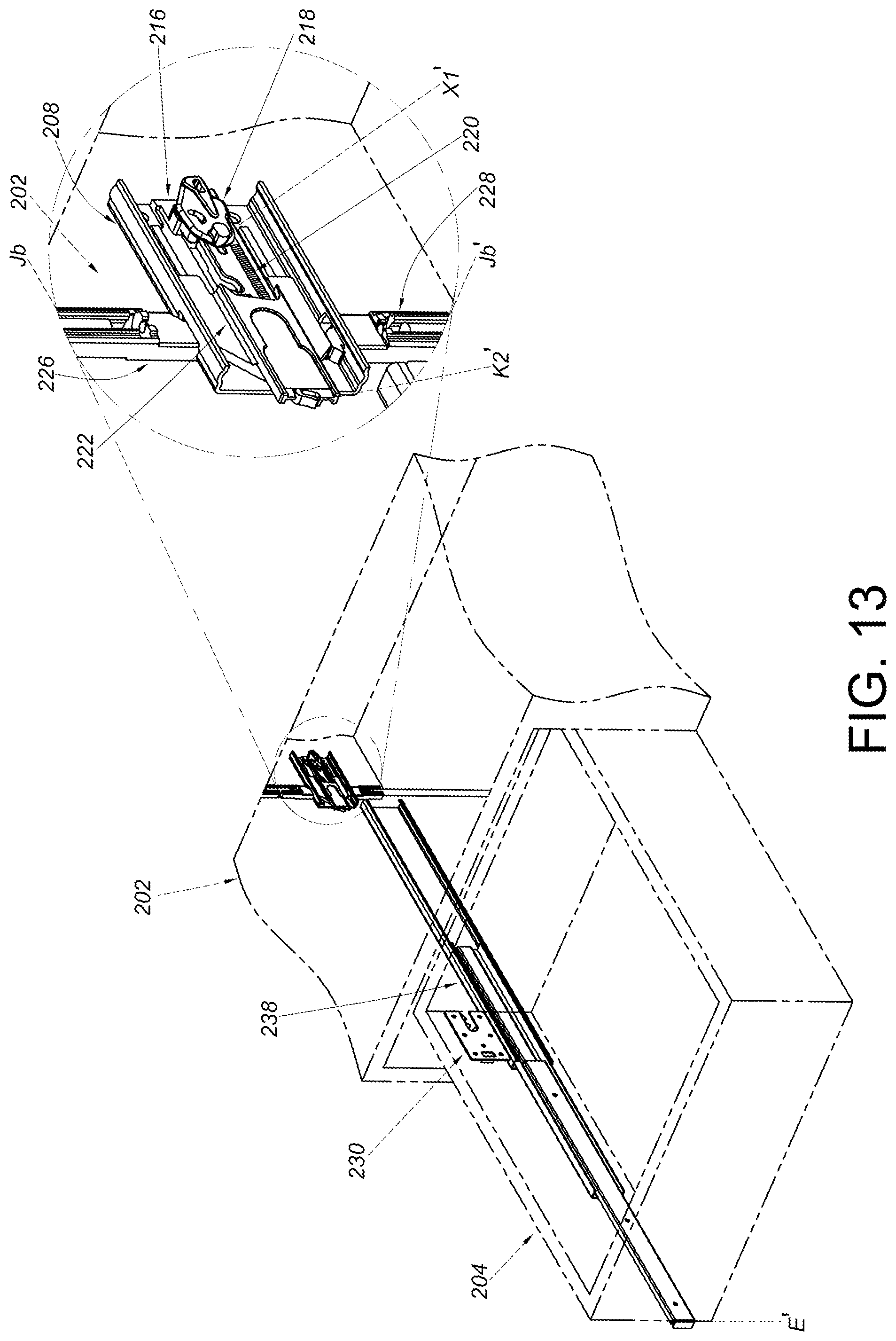 Patent US12305428 Figure 13 – Furniture assembly