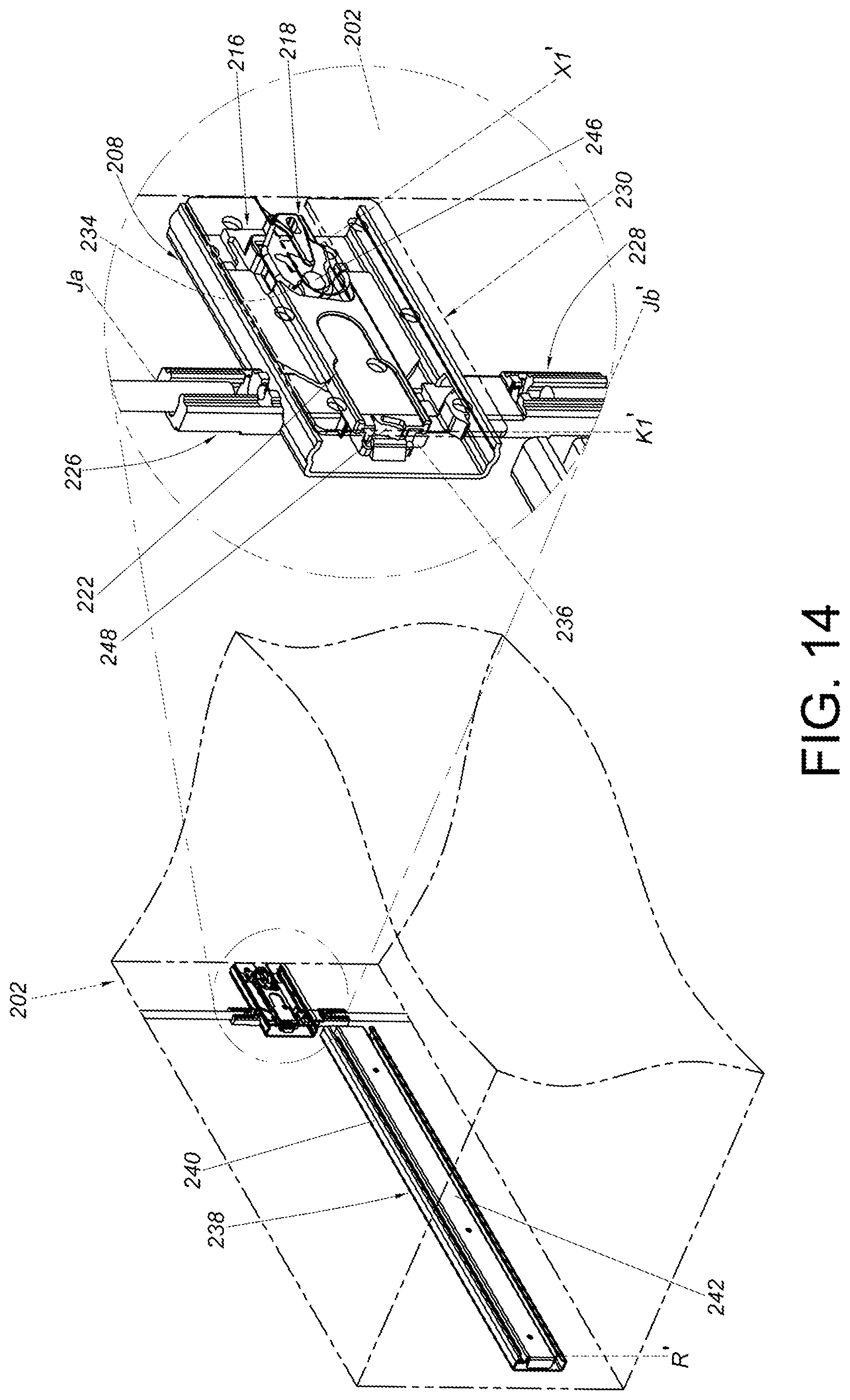 Patent US12305428 Figure 14 – Furniture assembly