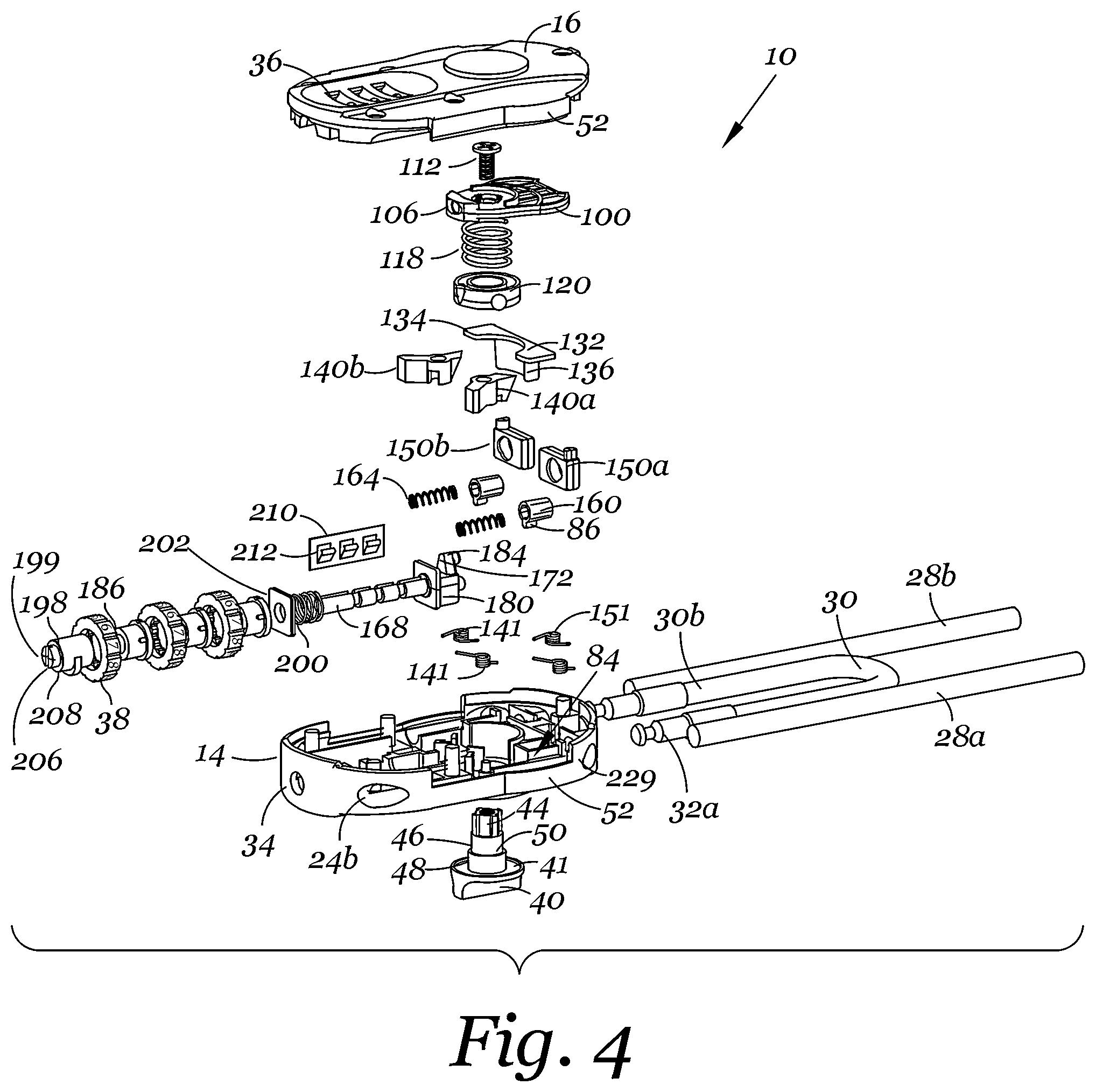 Patent US12305429 Figure 2 – Cable lock