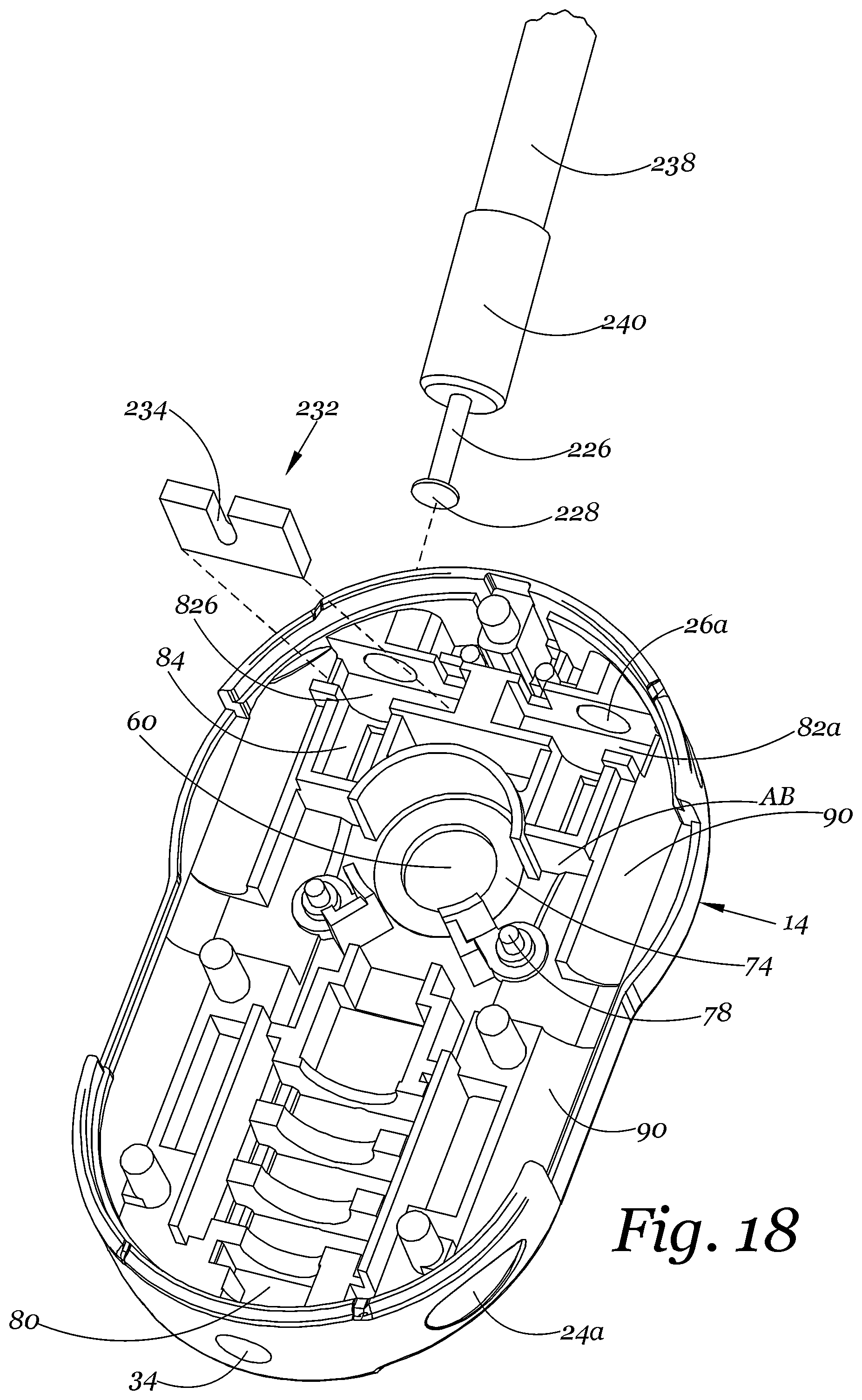Patent US12305429 Figure 8 – Cable lock
