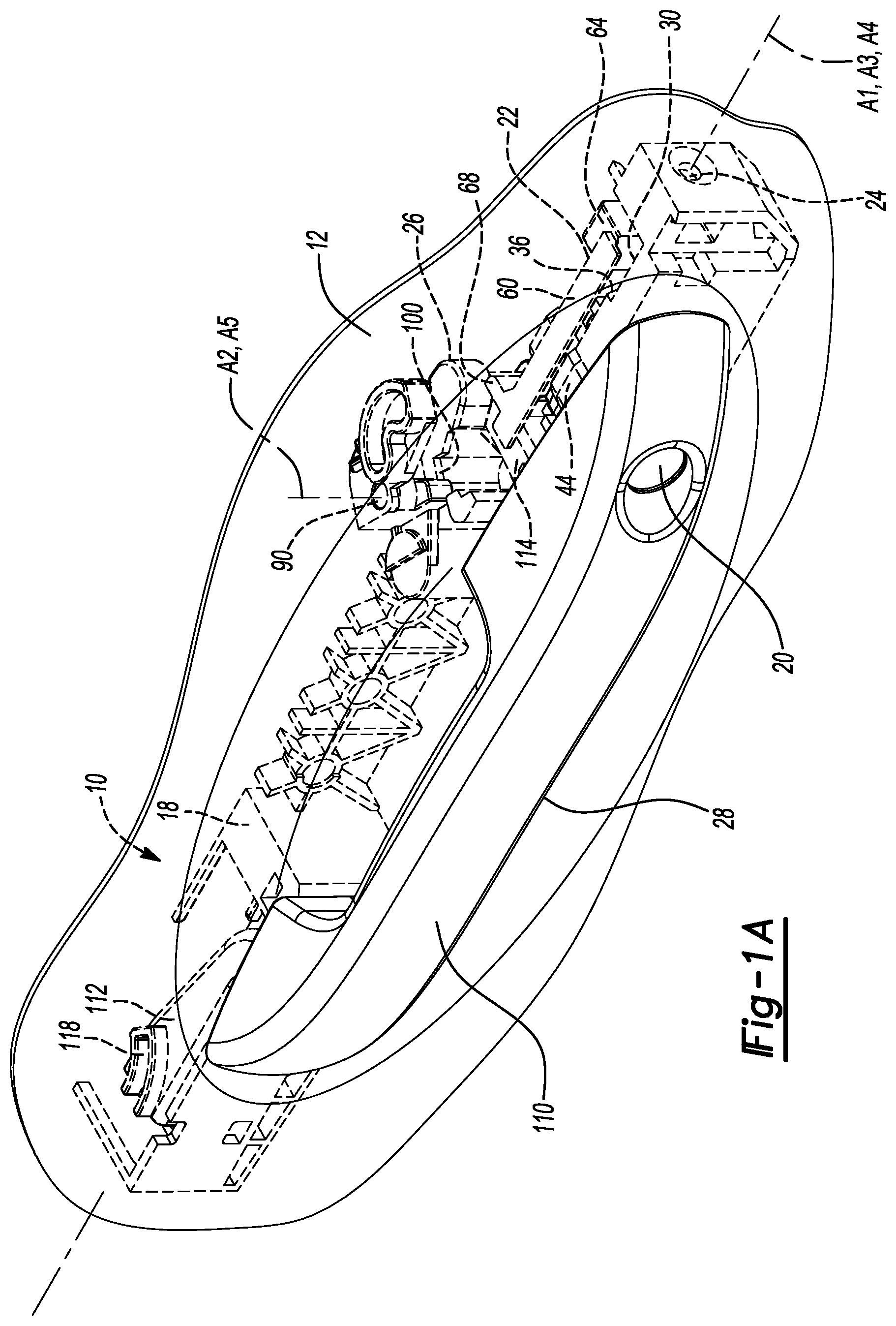 Patent US12305430 Figure 1 – Door handle assembly and related methods