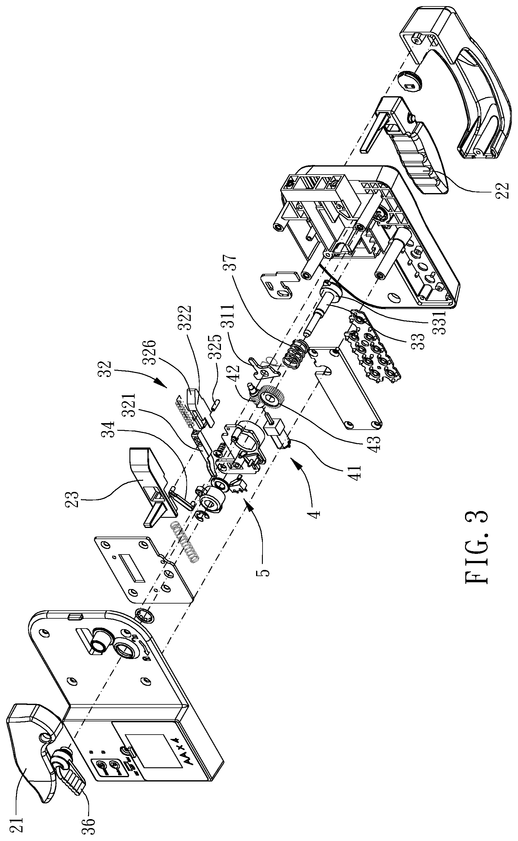 Patent US12305431 Figure 3 – Vehicle door lock assembly