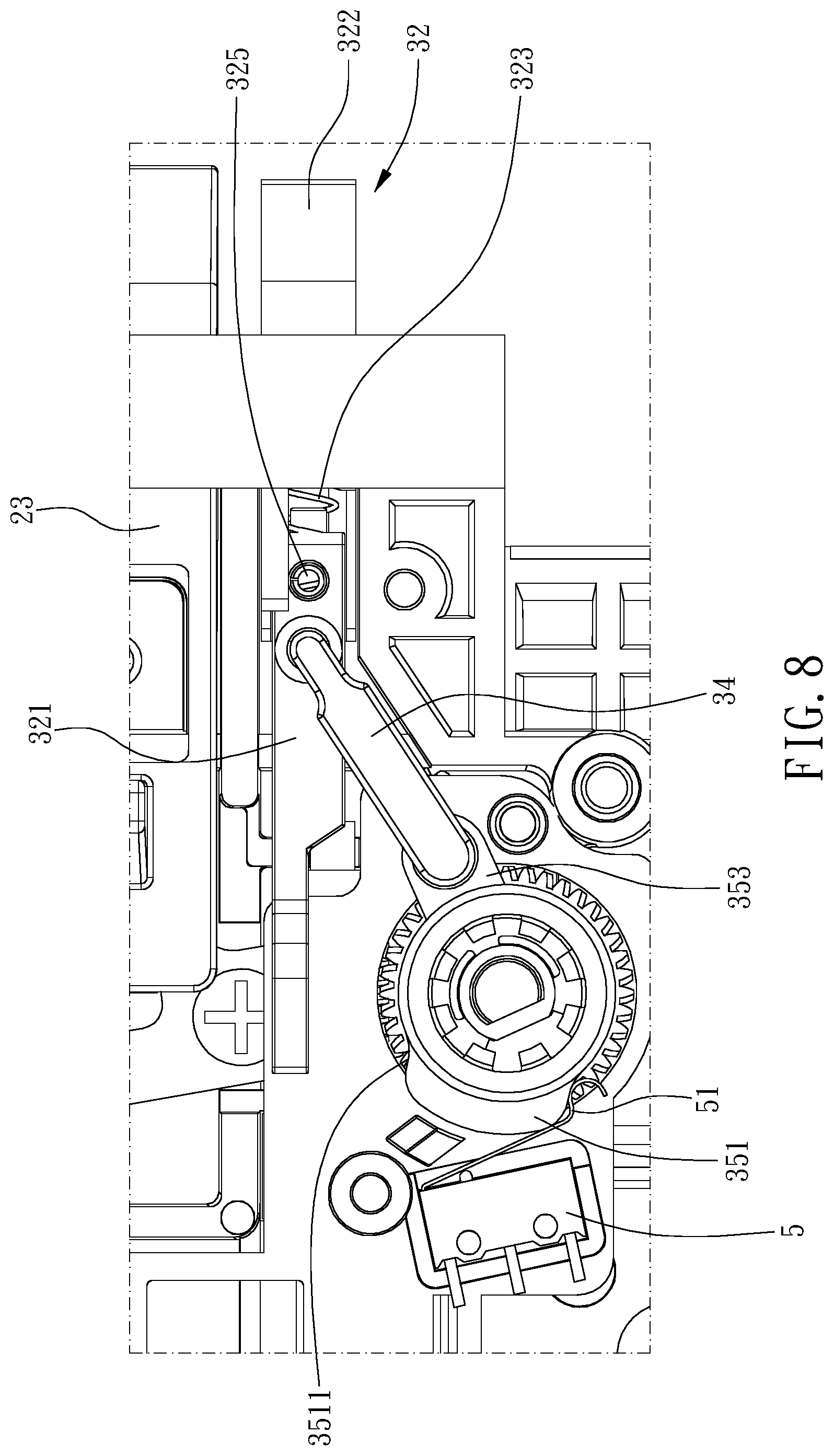 Patent US12305431 Figure 8 – Vehicle door lock assembly