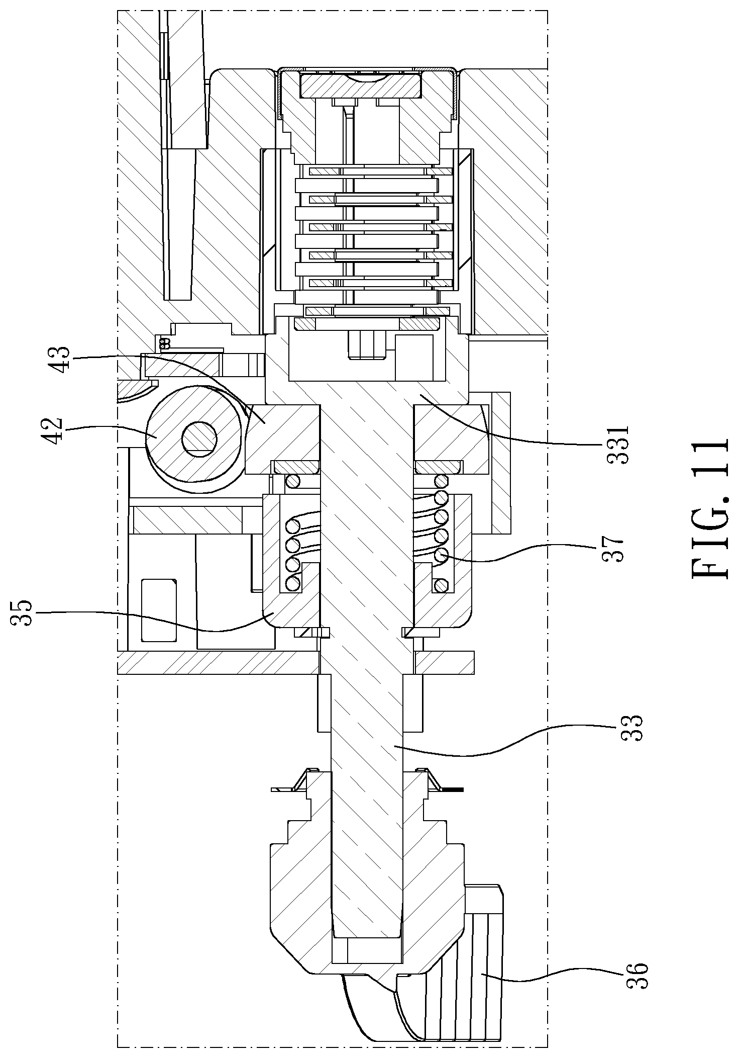 Patent US12305431 Figure 11 – Vehicle door lock assembly